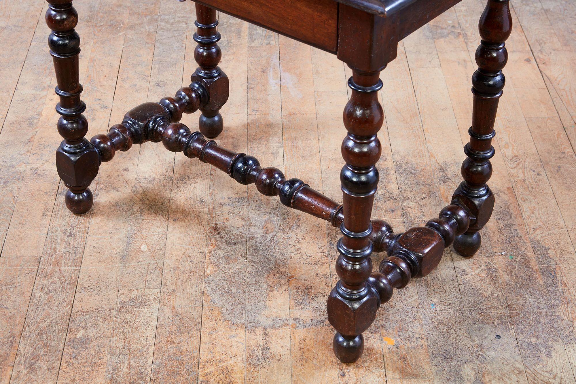French Baroque Walnut Side Table For Sale 6
