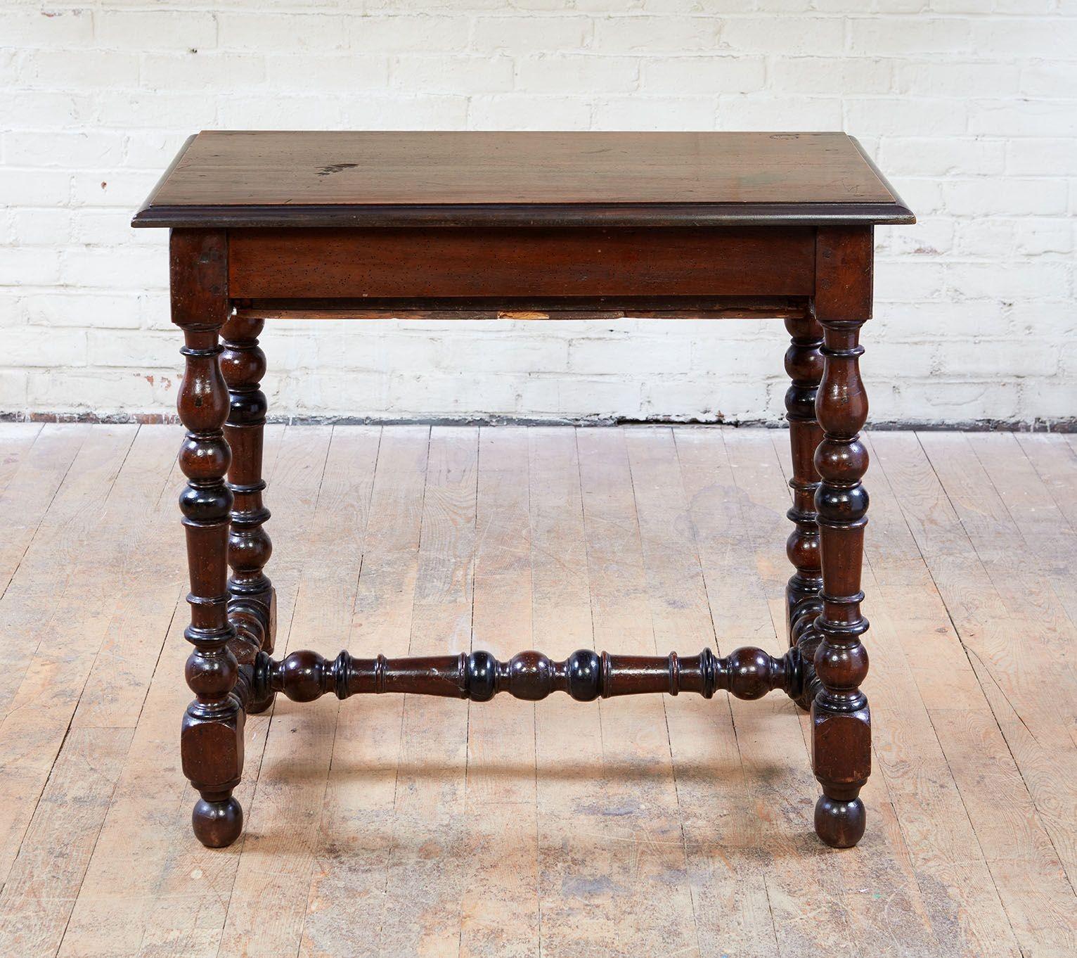 French Baroque Walnut Side Table For Sale 2