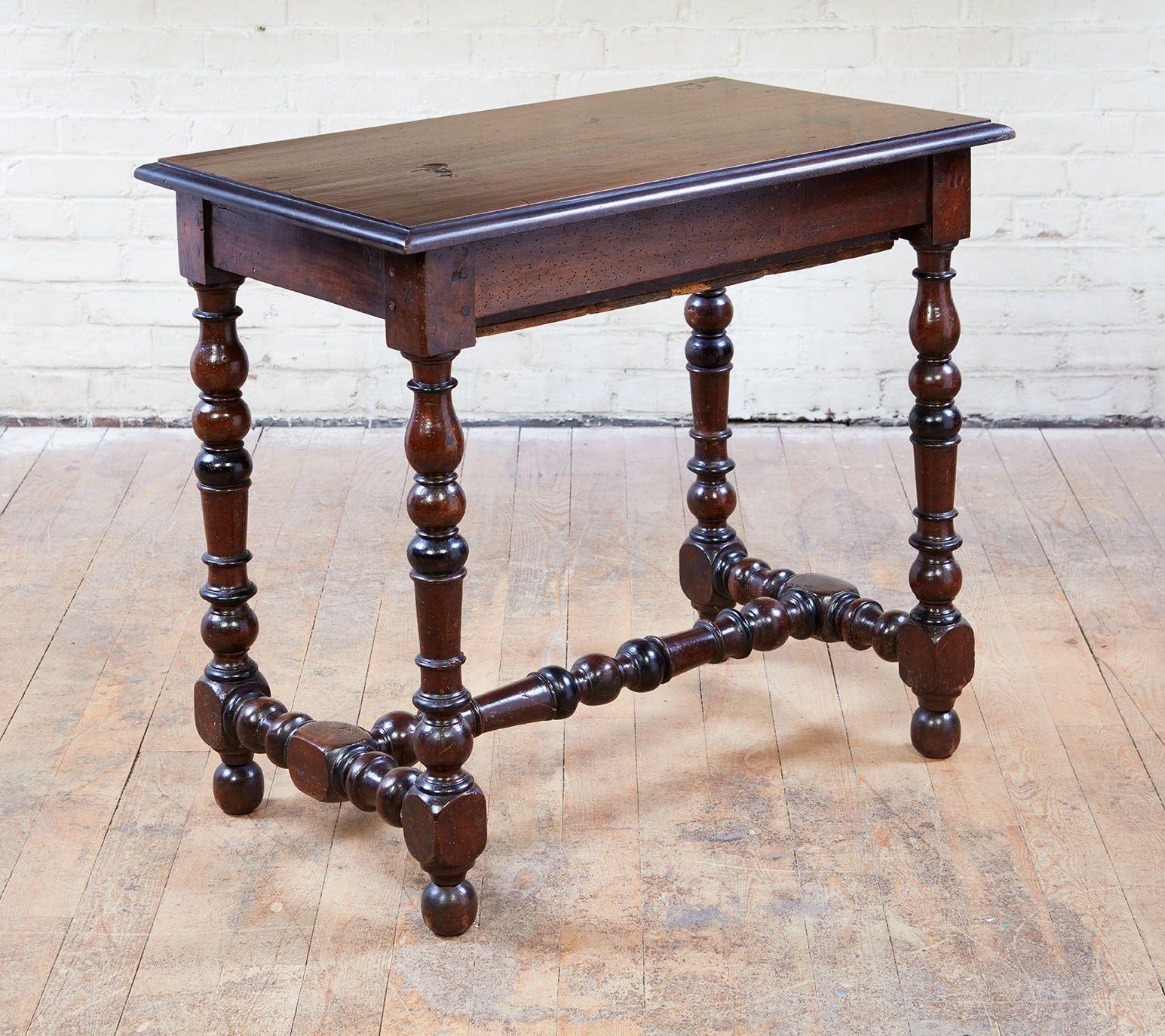 French Baroque Walnut Side Table For Sale 3
