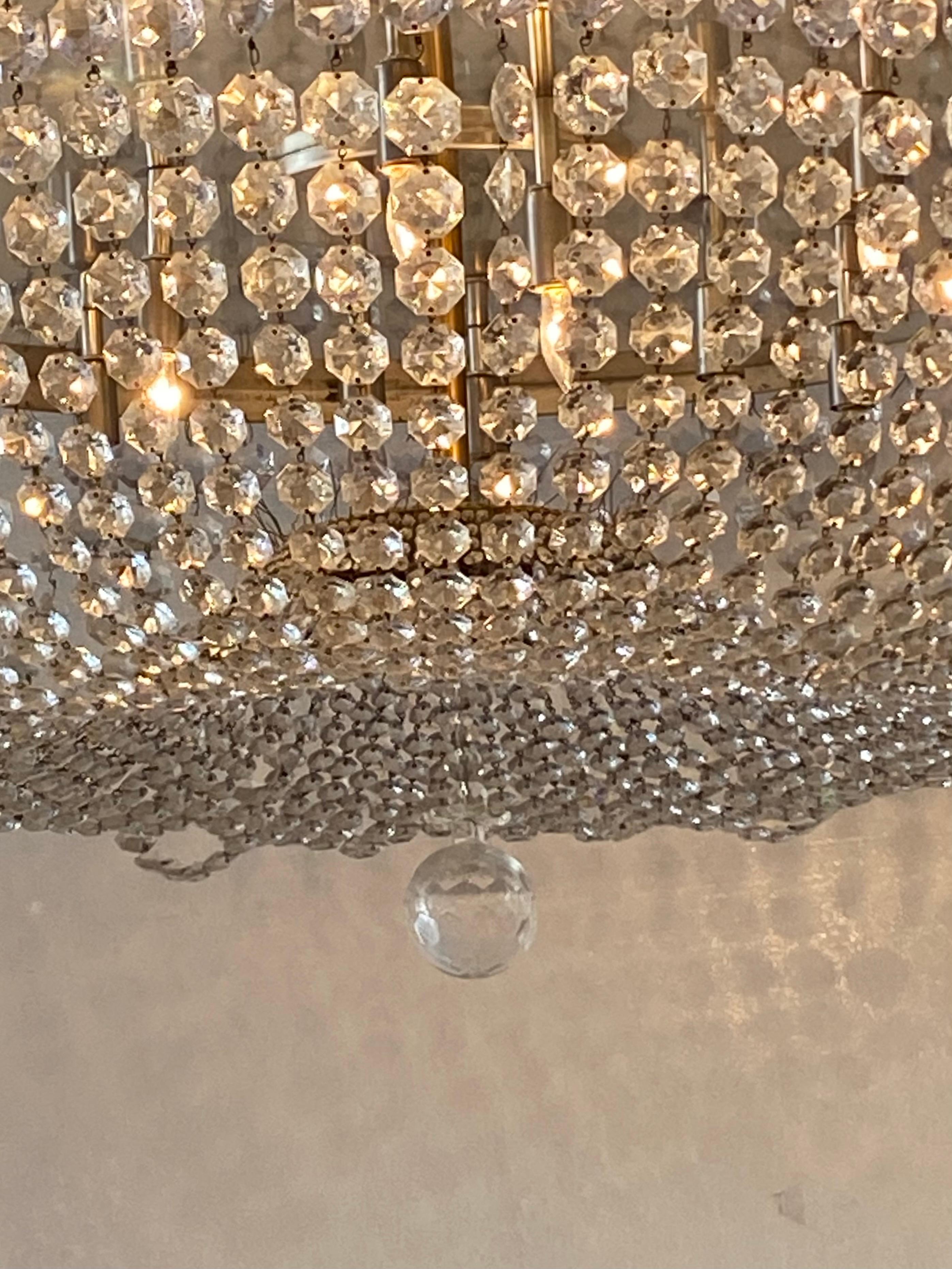 French Basket Crystal Chandelier 1