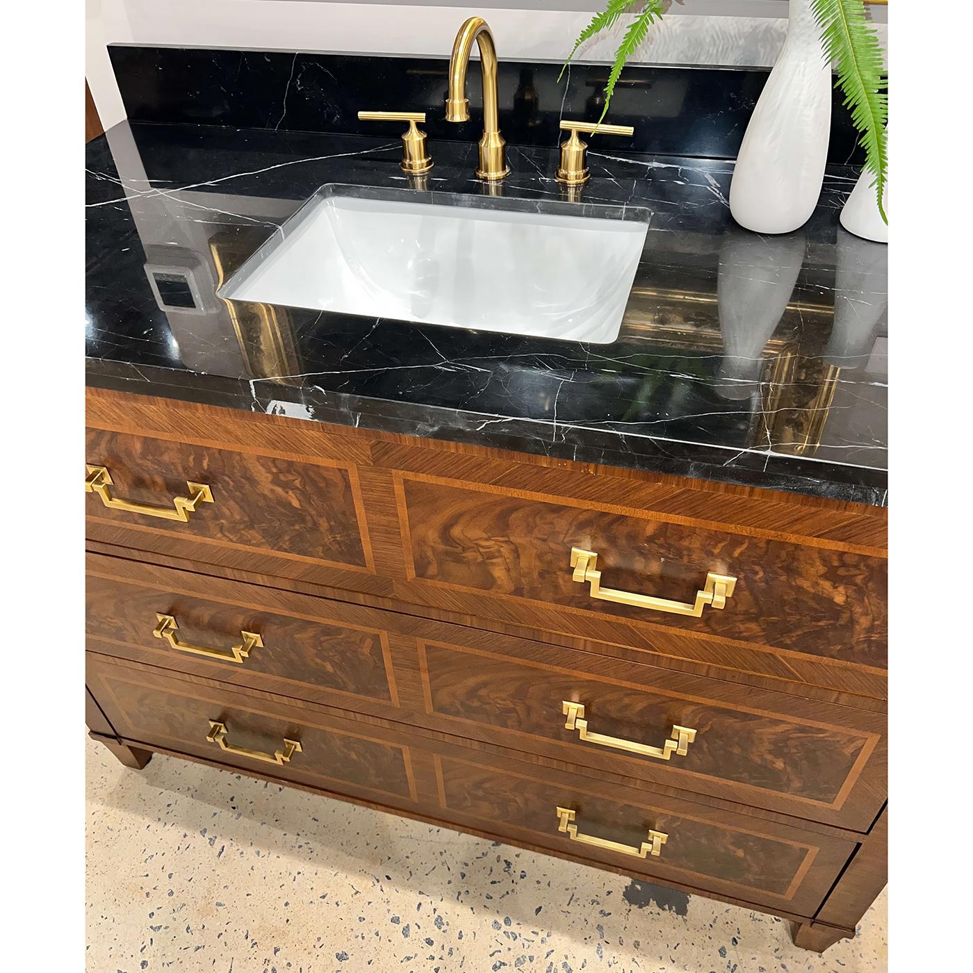XXIe siècle et contemporain Meuble de salle de bain français foncé en vente
