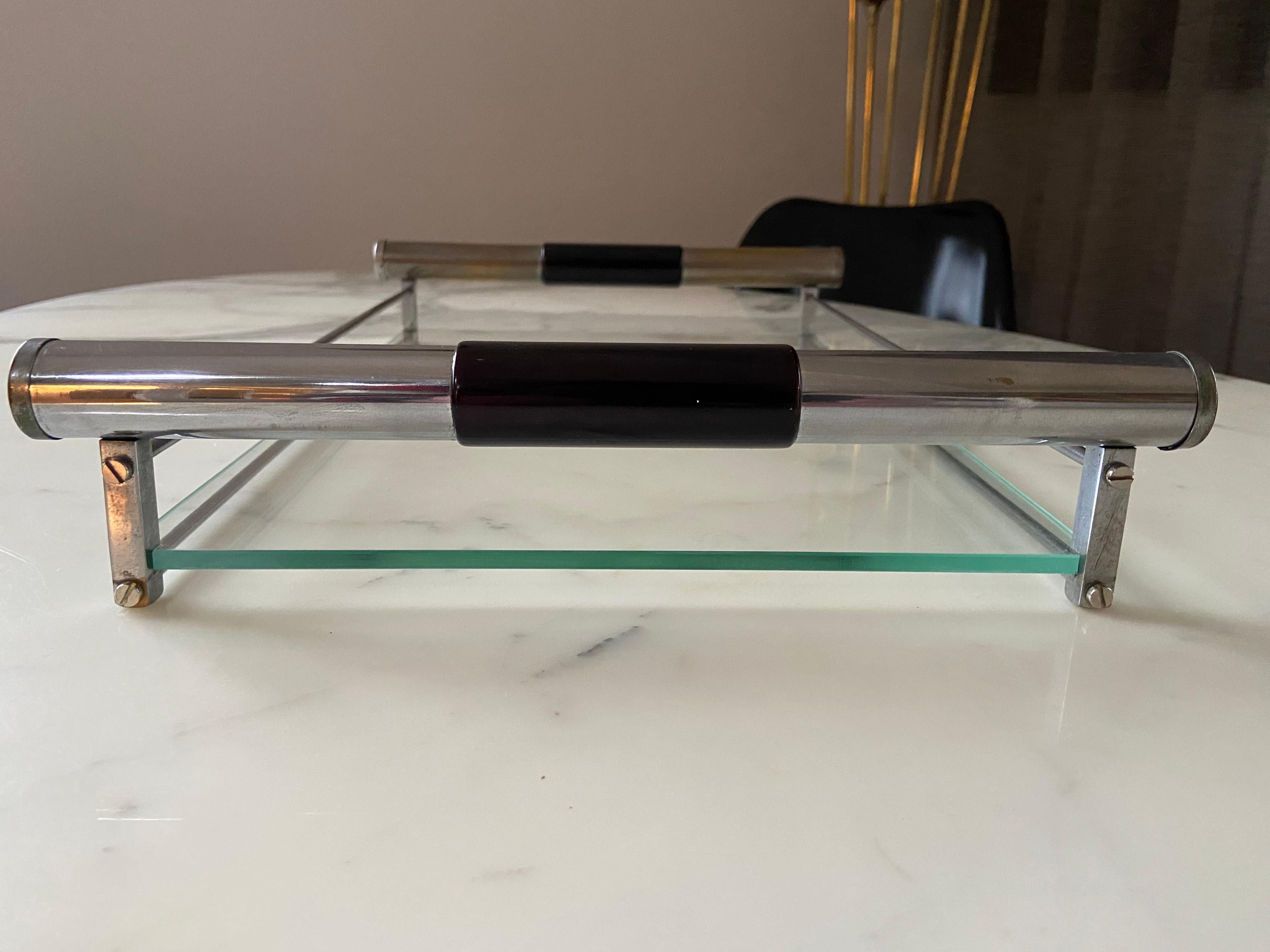 Französisches Bauhaus/Art Deco Serviertablett, 1930er Jahre im Angebot 3