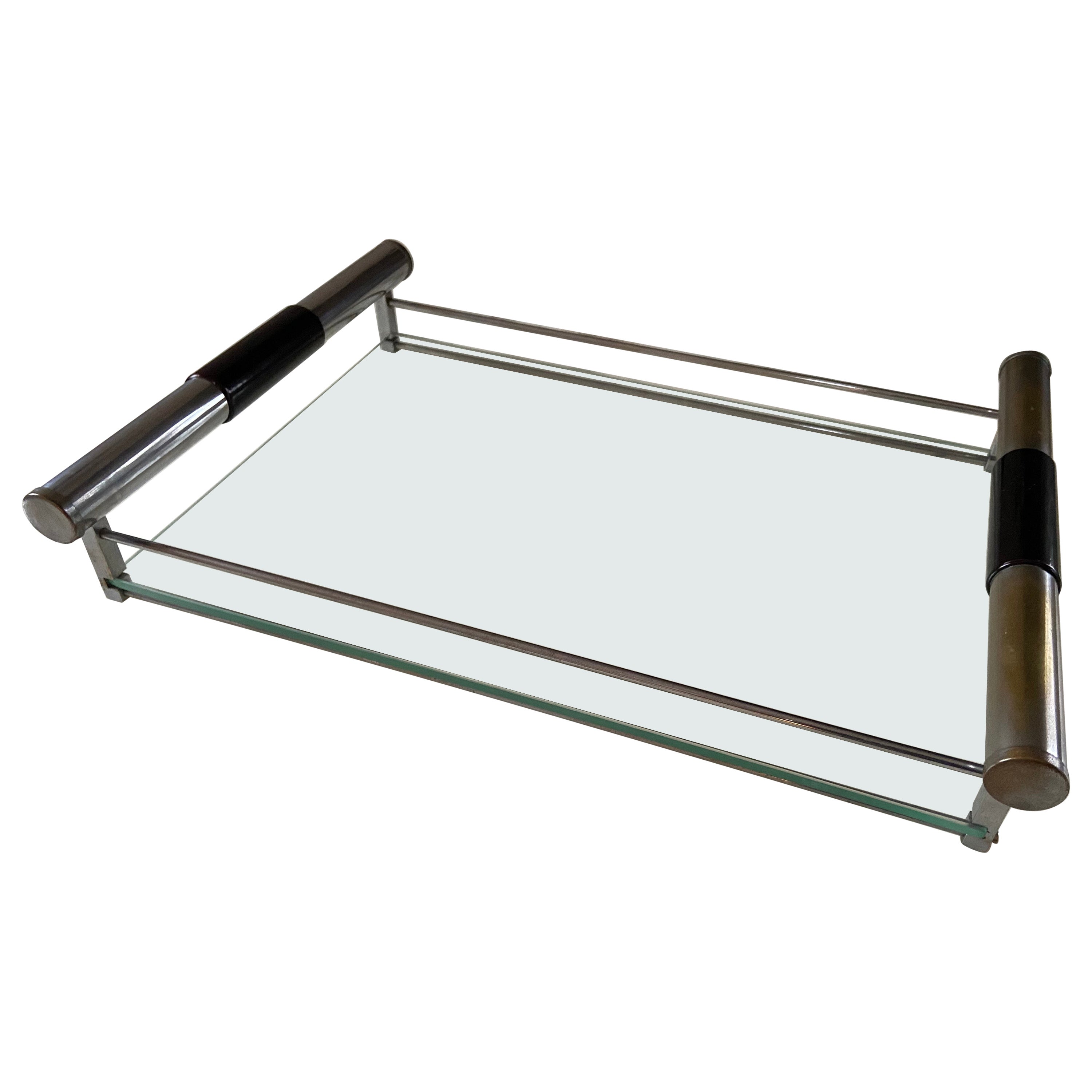 Plateau de service français Bauhaus/Art déco, années 1930
