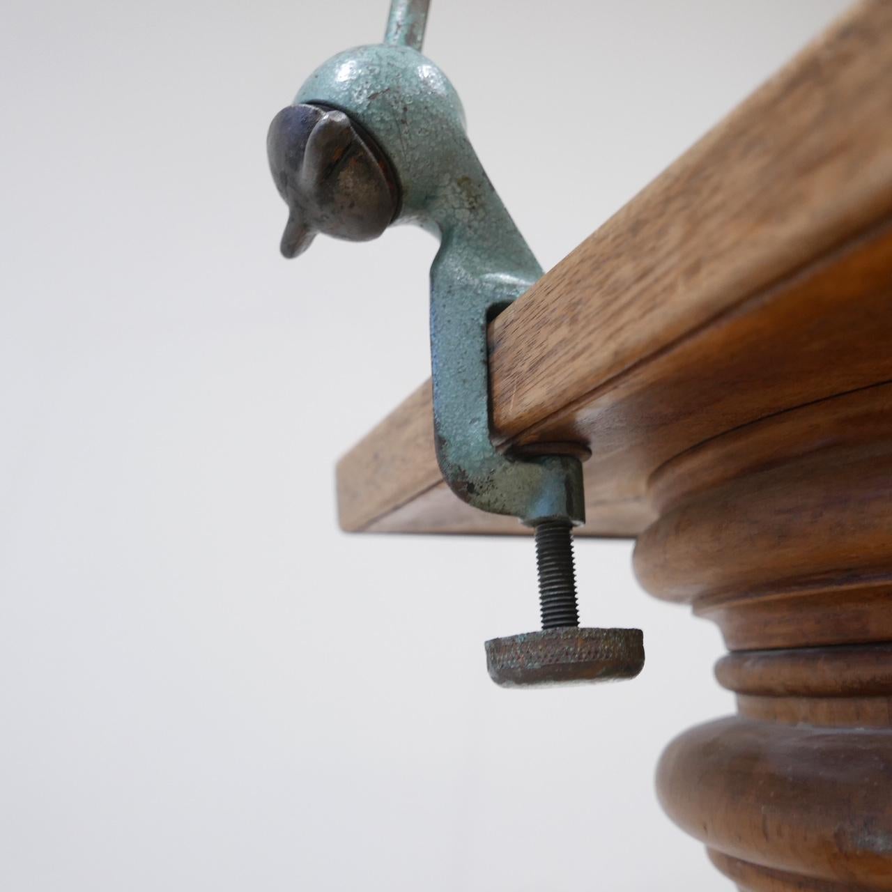 A French industrial clamp lamp by the esteemed Bernard-Albin Gras,

circa 1940-1950s. Model 201. 

Adjustable in many ways making this not only a design Classic but highly functional. 

Left in original patinated wear but this could be