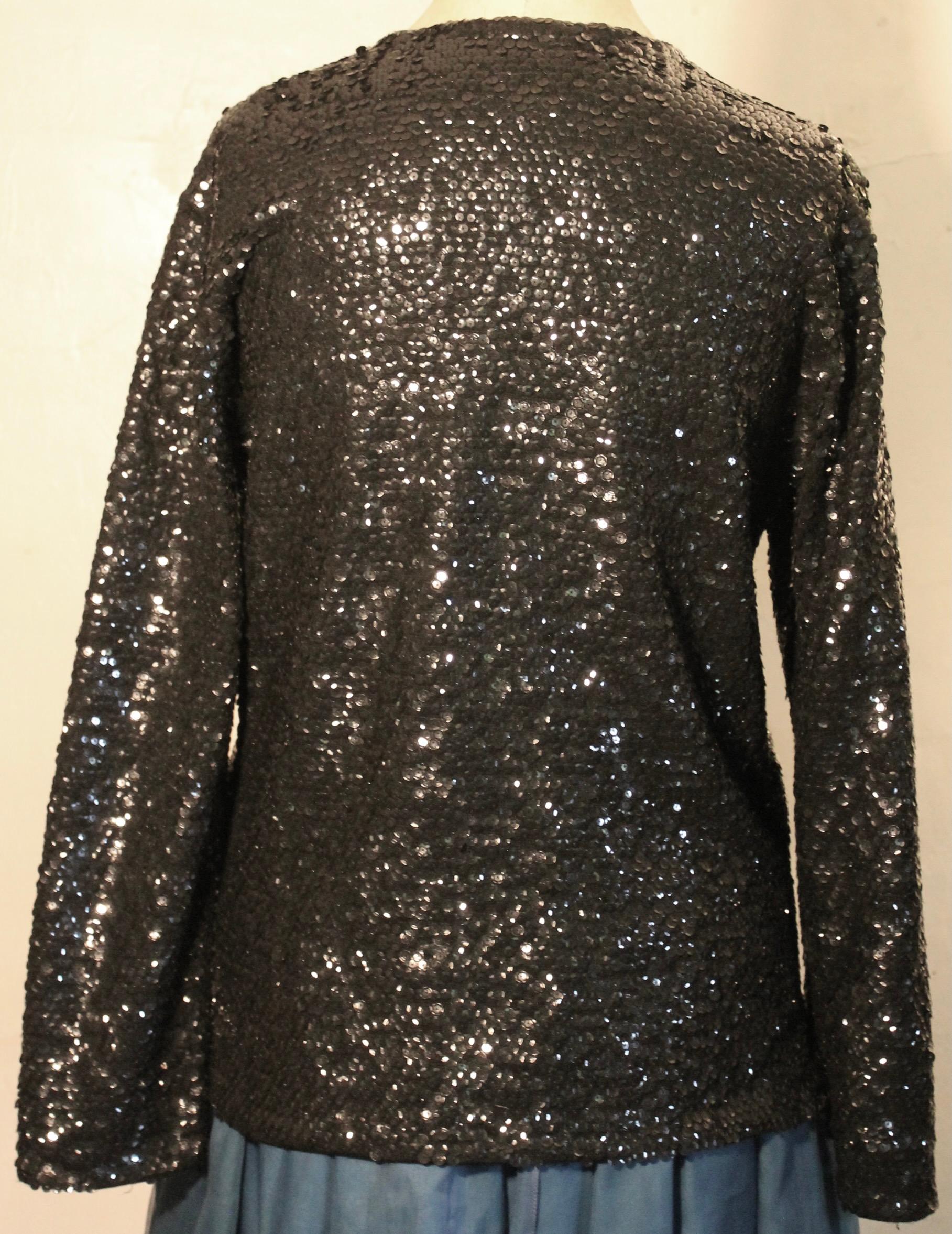 French Beaded and Hand Embroidered Evening Jacket In Good Condition For Sale In Sharon, CT