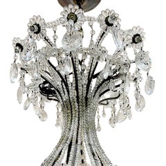 French Beaded & Crystal Chandelier