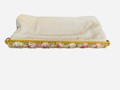 French Beaded Evening Handbag With Limoges Porcelain Cameos