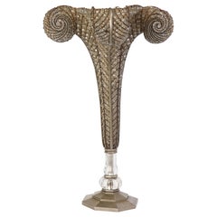 French Beaded Glass Table Lamp, Attributed To Maison Bagues, Circa 1925
