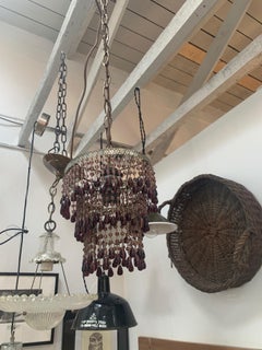 French Beaded Hanging Light Pendant