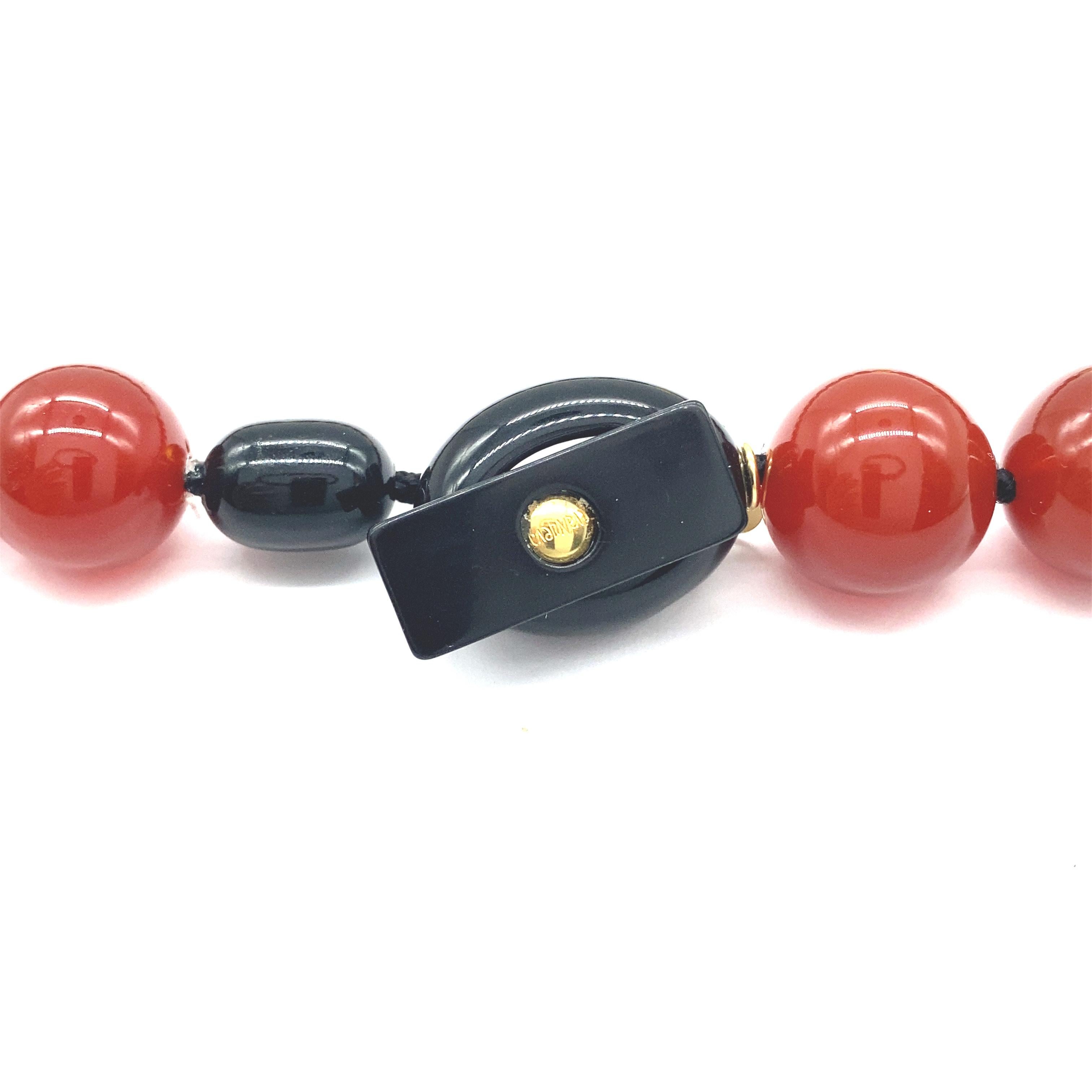 red agate bead necklace