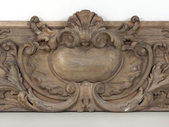 French Beaux-Arts 19th c Heavily Carved Mahogany Panel for Possible Headboard
