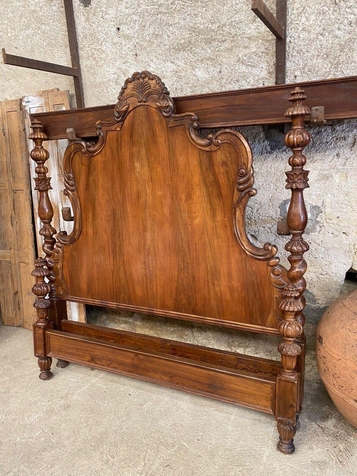 French Provincial French Bed 4 Poster King 19th Century Low Footboard