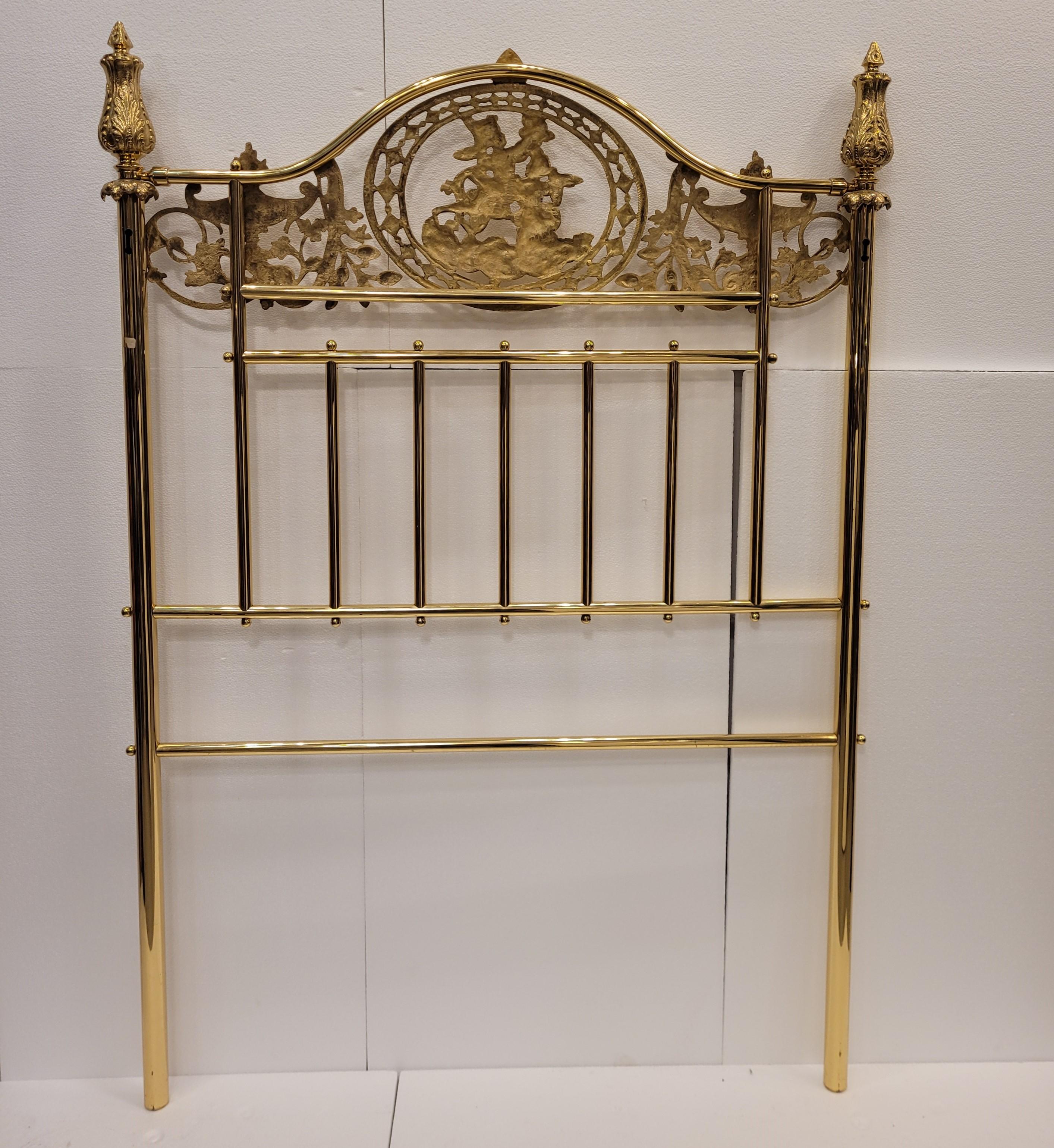 French Bed Headboards in golden bronze Bed Frame  For Sale 13