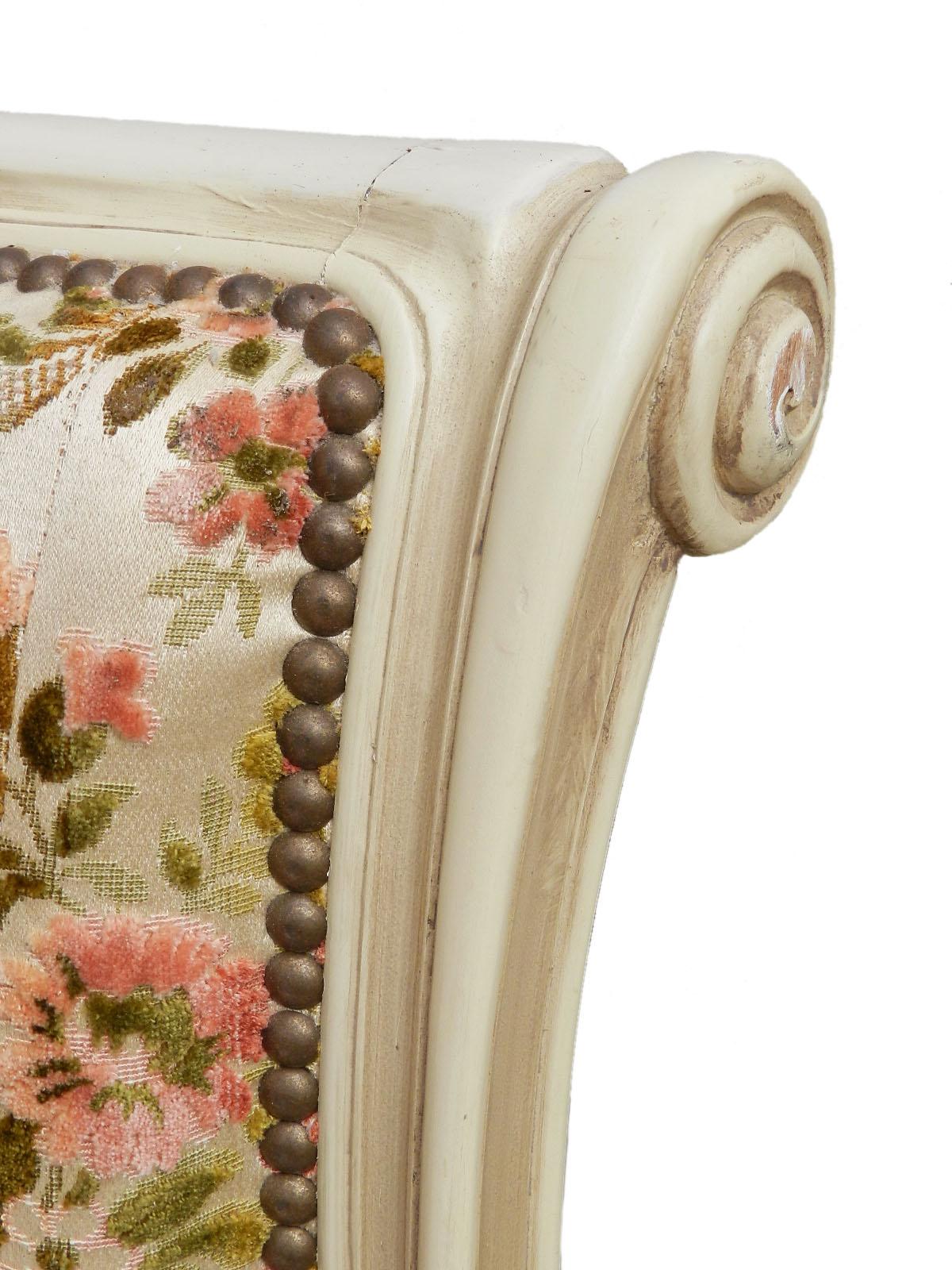 Painted French Bed Scroll US Queen UK King Upholstered Price to recover 