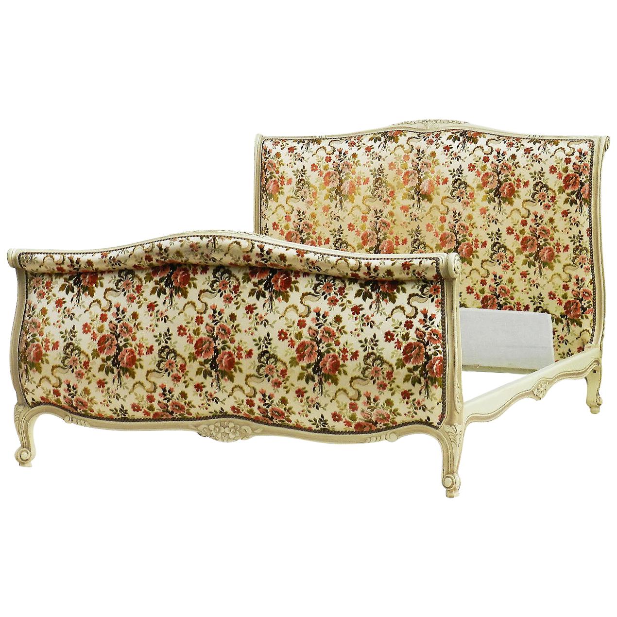 French Bed Scroll US Queen UK King Upholstered Price to recover 