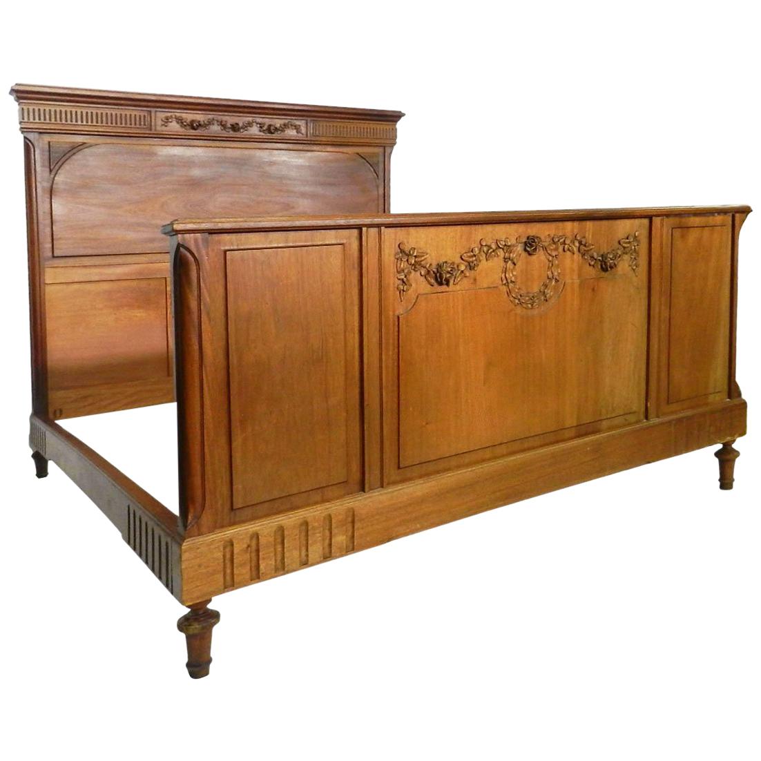 French Bed Uk King or Us Queen Size 19th Century Louis XVI