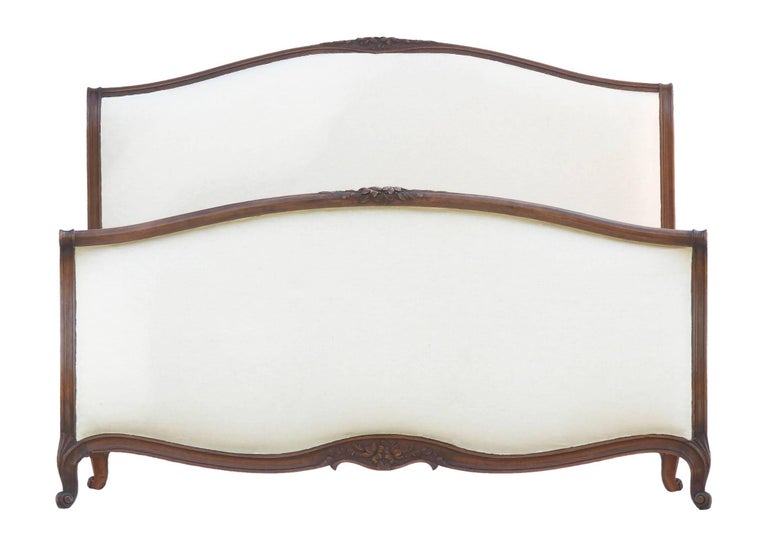 French Bed US Queen UK King Upholstered to Metis or Top Covers Scroll