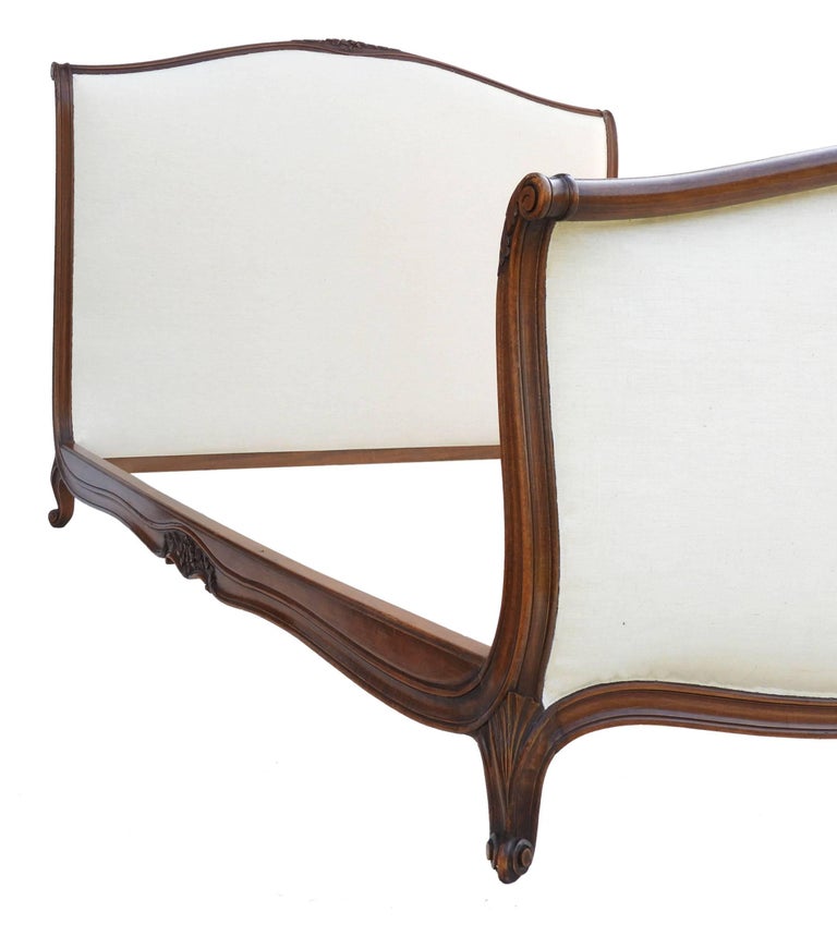 French Bed US Queen UK King Upholstered to Metis or Top Covers Scroll