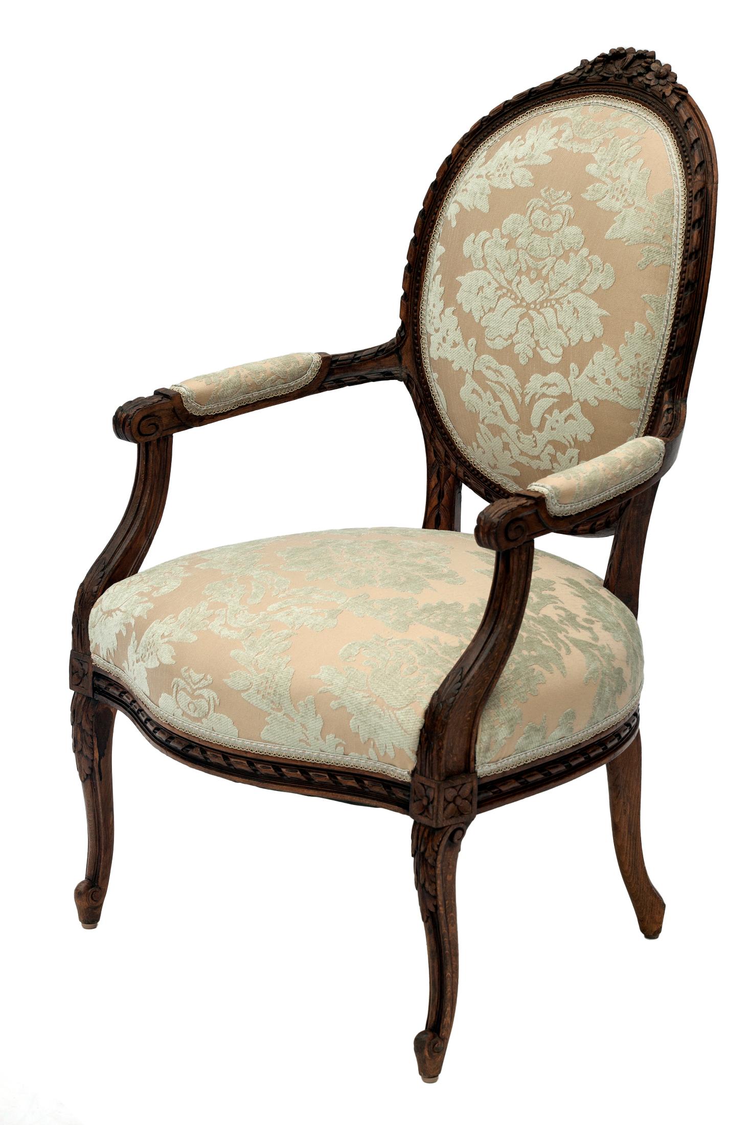 Hand-Crafted French Bedroom Chair For Sale
