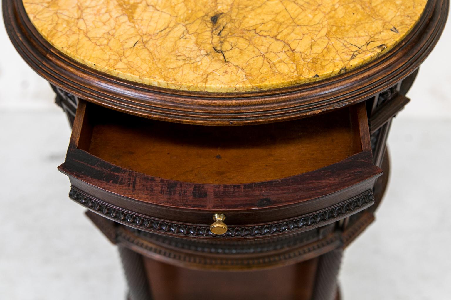 Hand-Carved French Bedside Commode/Table For Sale