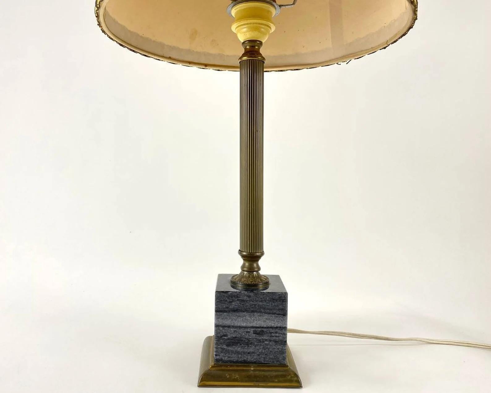 We bring to your attention a Unique Vintage Table Lamp made of brass.

This tall table lamp is made in a laconic design. Elegant and stylish, it will emphasize the impeccable taste of its owner.

Thanks to the universal color solution, the