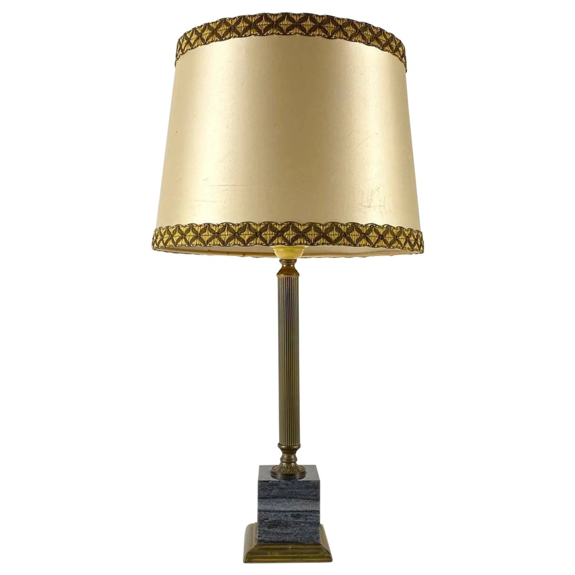 French Bedside Table Lamp on a Marble Base, 1960s