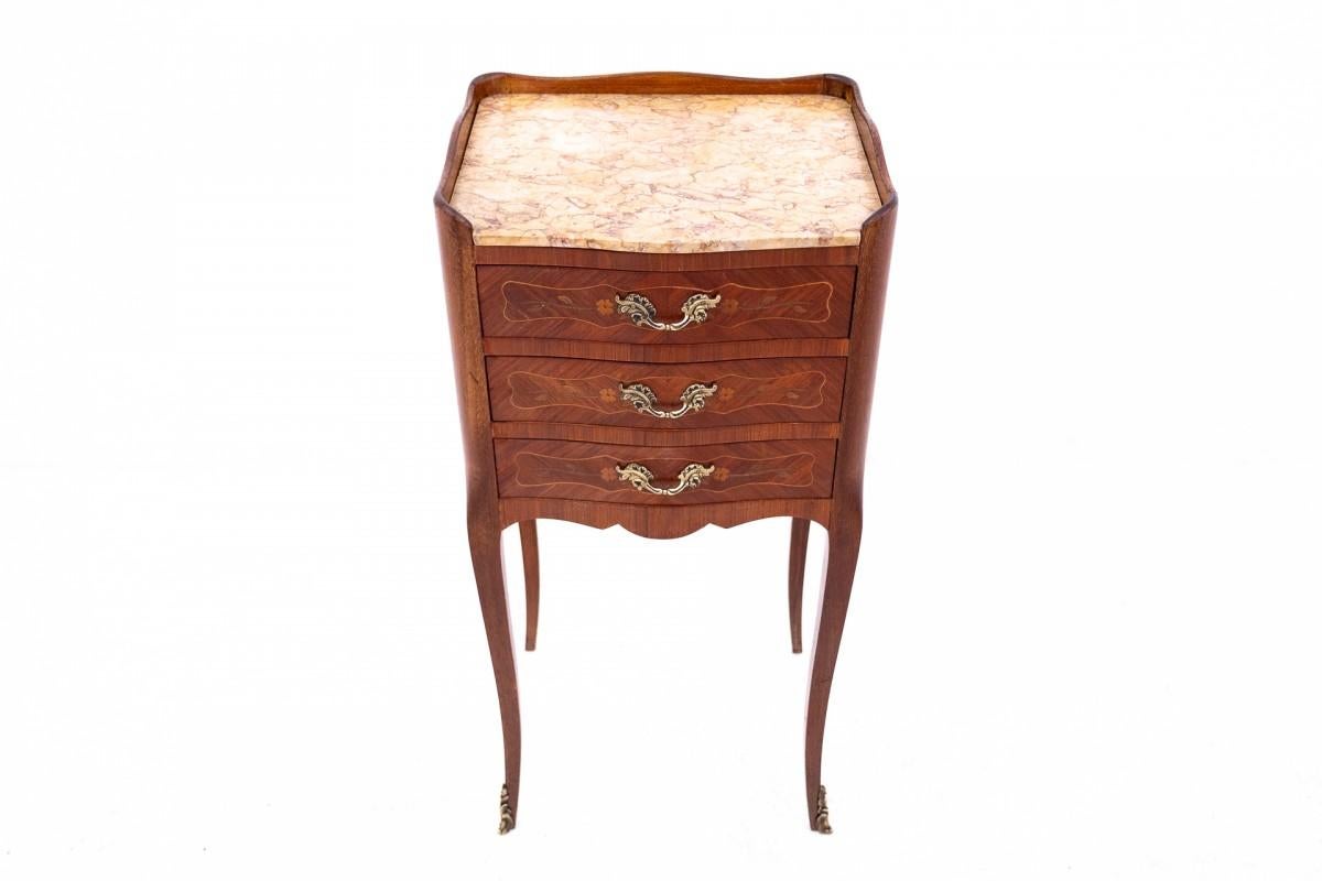 Early 20th Century French bedside tables, circa 1920.