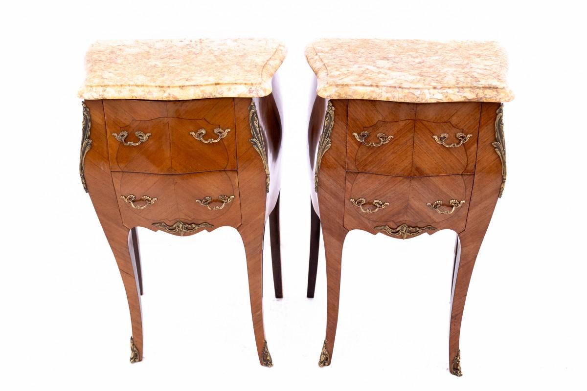 Louis Philippe French bedside tables from around 1920. For Sale