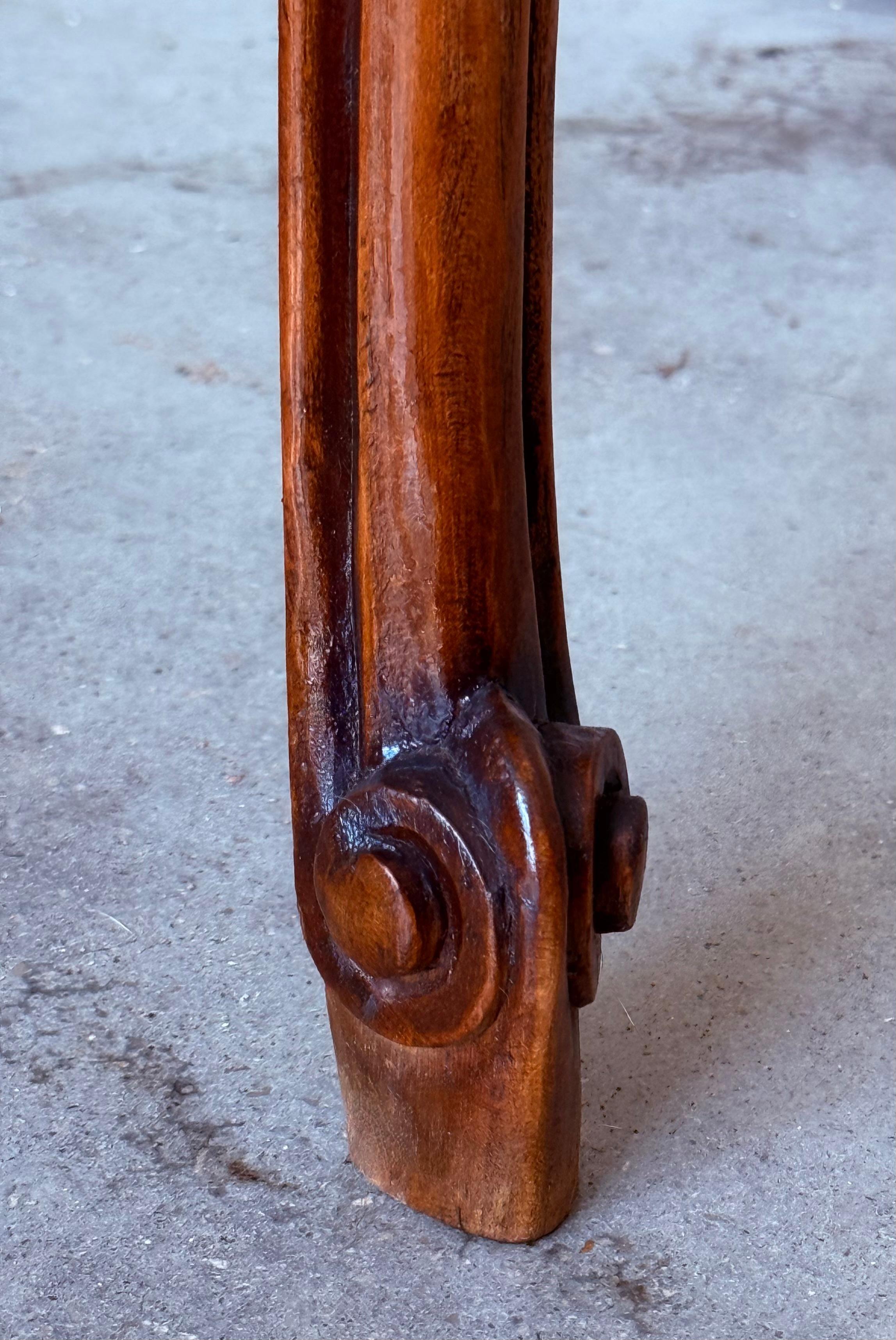 French Bedside Tables with Cabriole Legs, 1950s, Set of 2 For Sale 5
