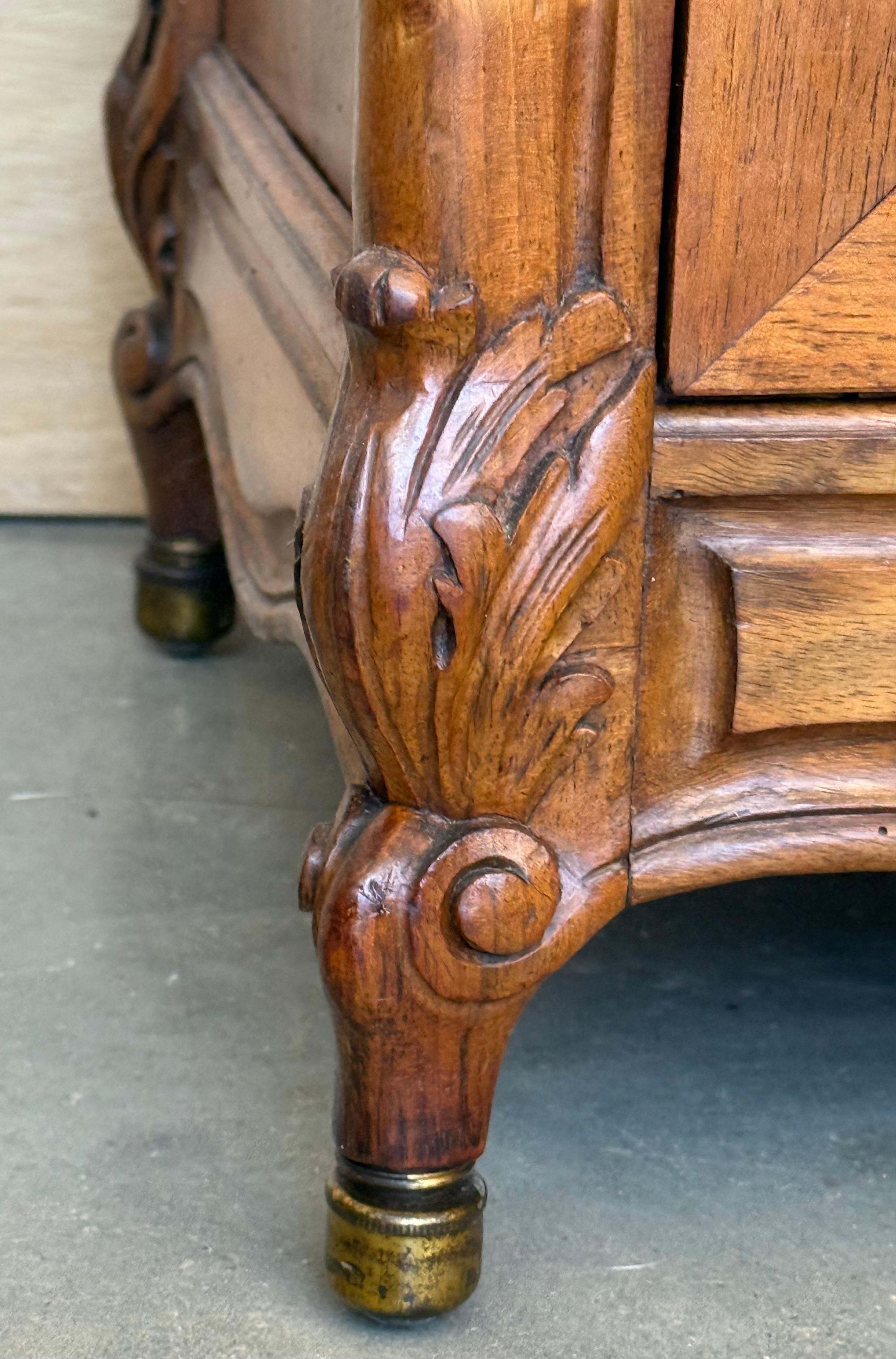 Tables de chevet françaises à pieds cabriole, années 1950, ensemble de 2 en vente 6