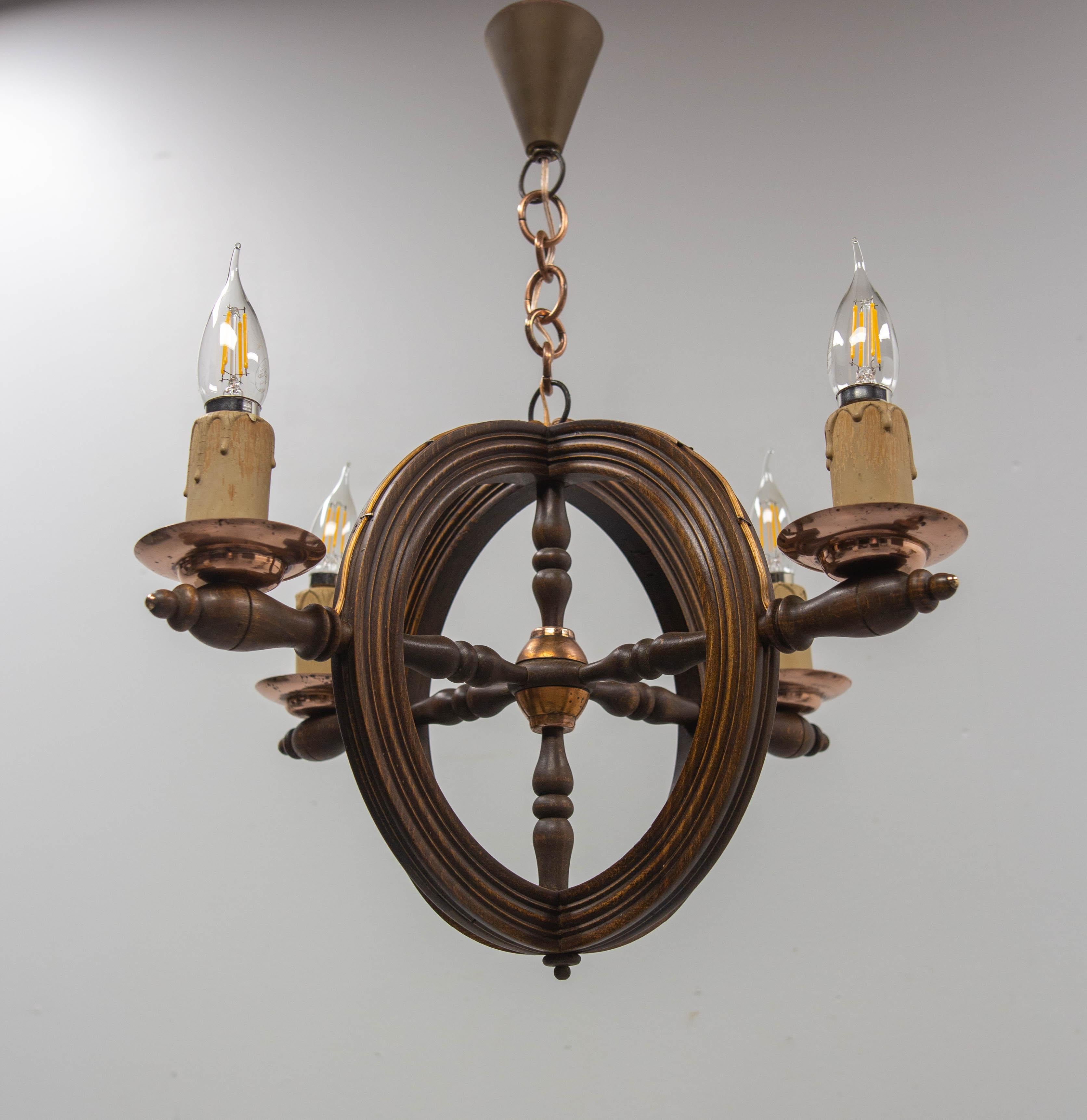 Mid-Century moderno Lampadario a soffitto francese in Beeche e Cooper, circa 1940 in vendita