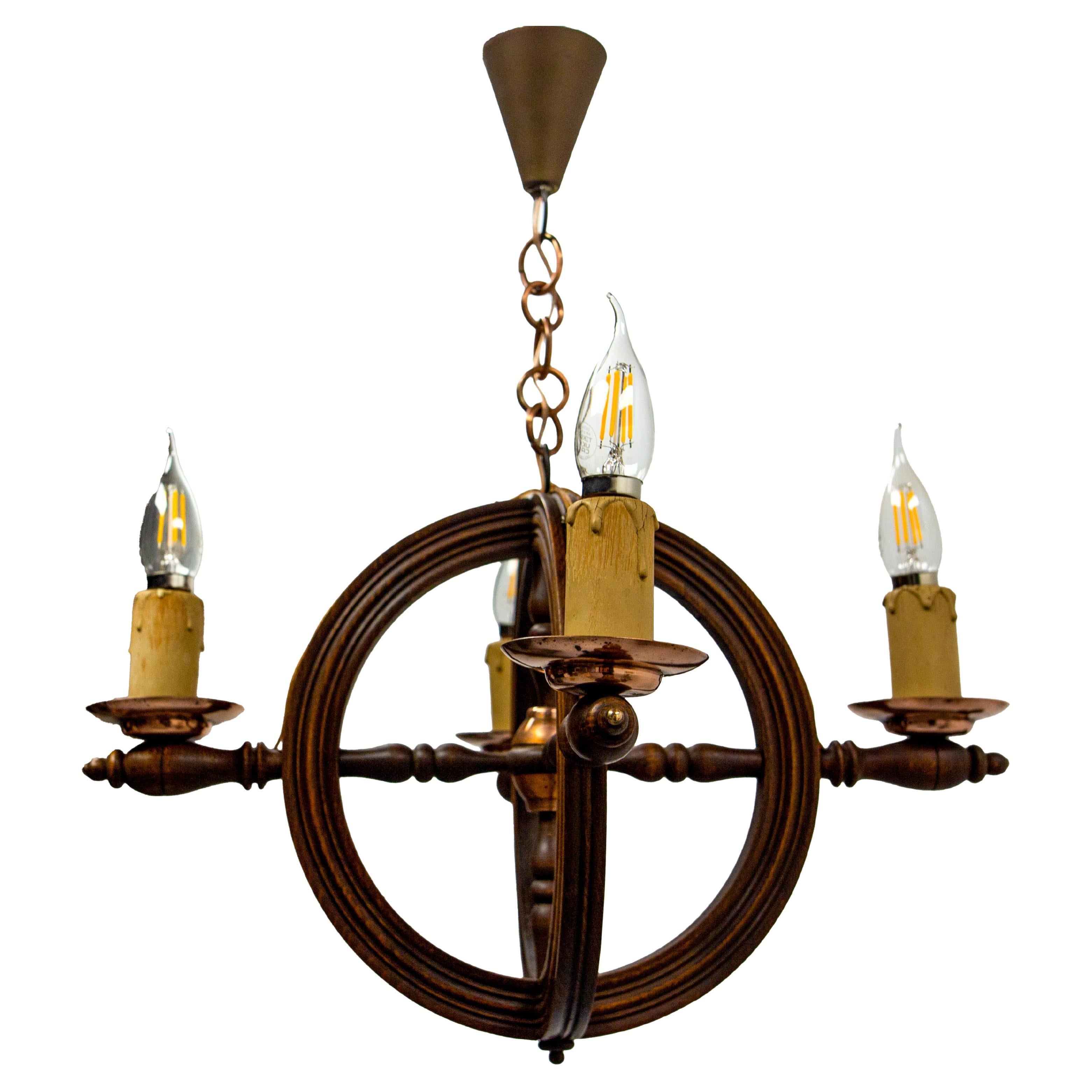Lampadario a soffitto francese in Beeche e Cooper, circa 1940