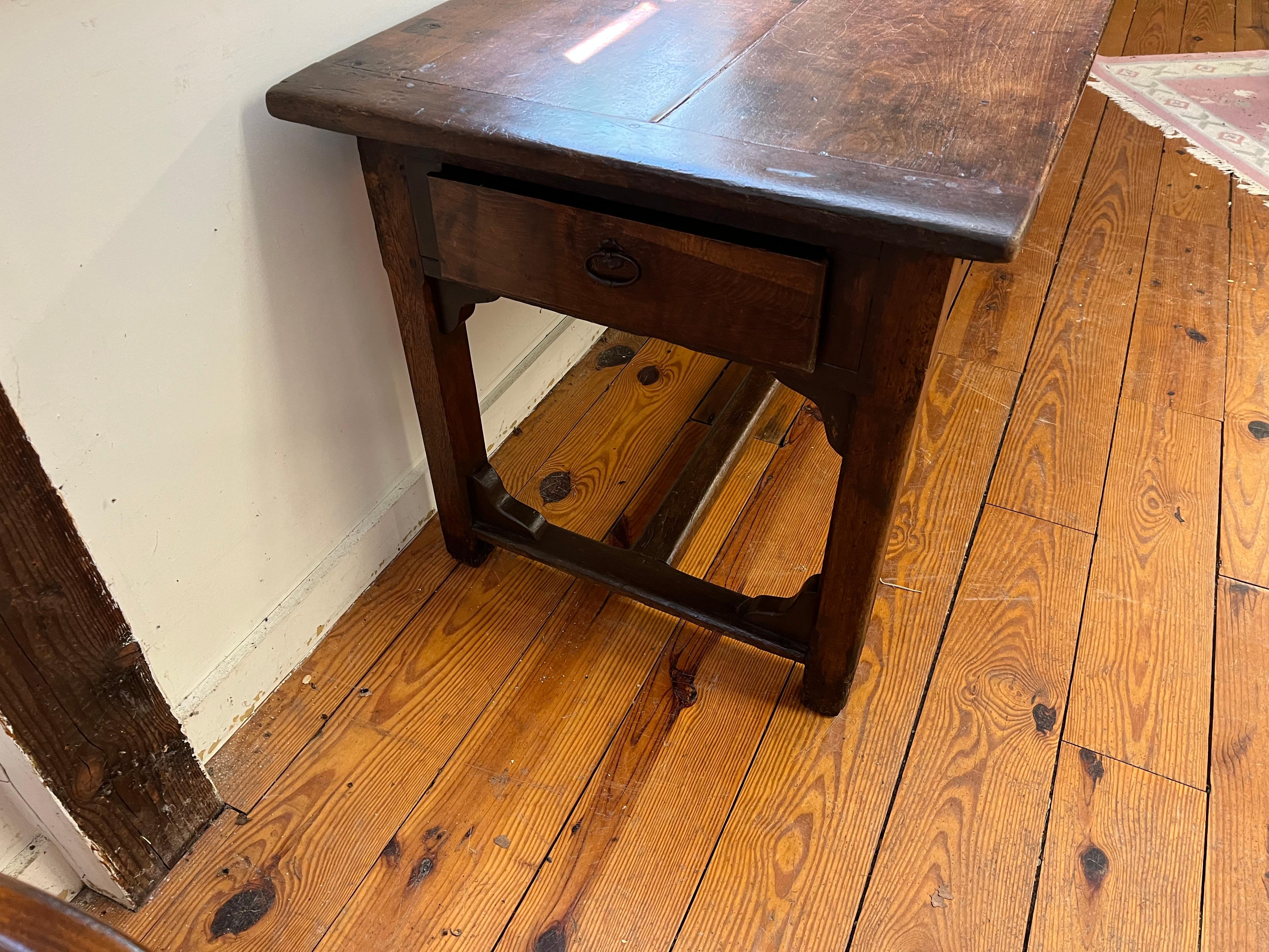 - the most beautiful patina of any piece in our store. This French serving table has two end drawers with plenty of storage and original hardware. this piece simply has no flaws.