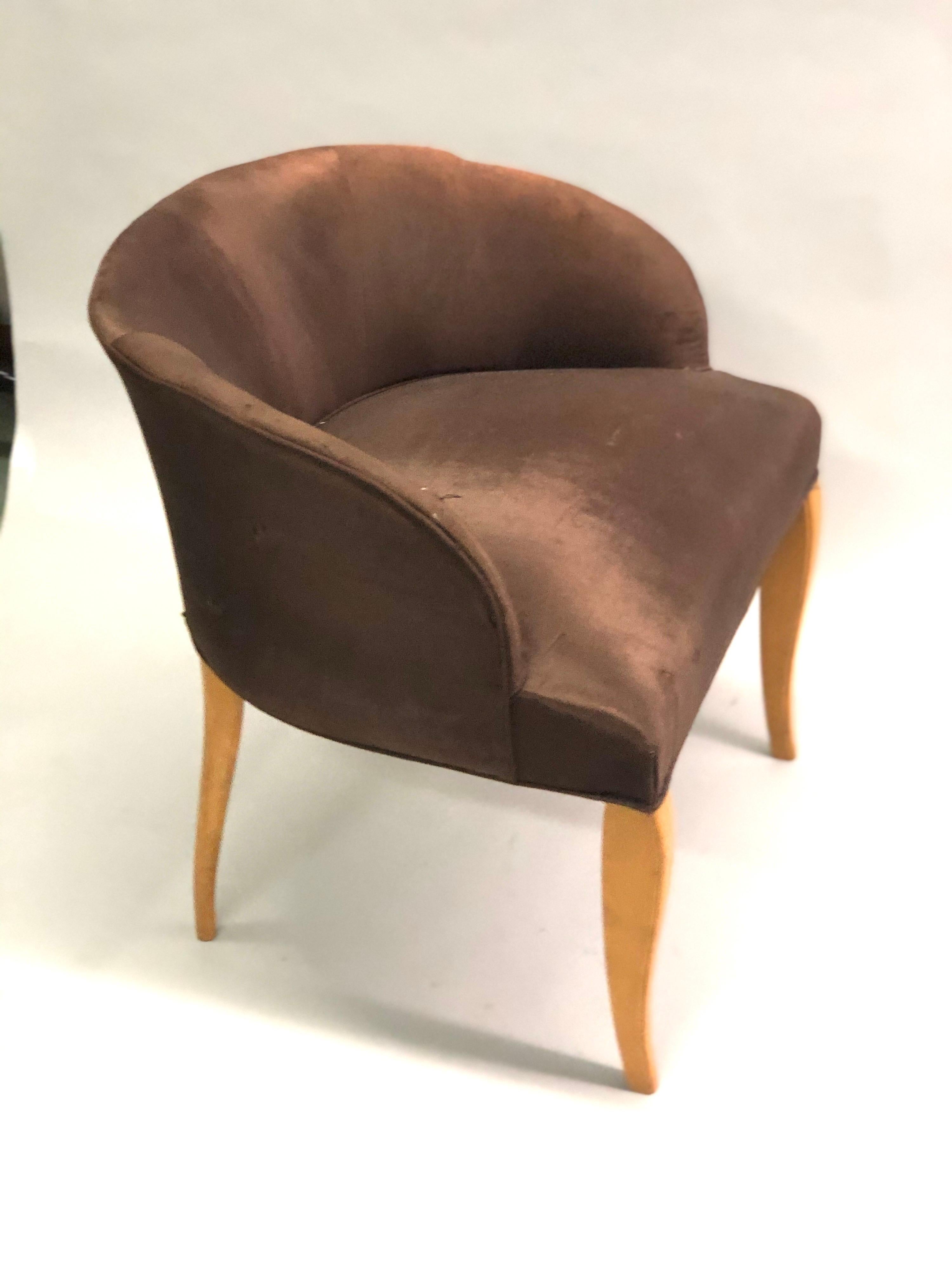 Belge Van der Borcht Freres, 1925-1930 - Fauteuil de courtoisie Art déco français / belge en vente