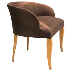 French / Belgian Art Deco Vanity Chair by Van der Borcht Freres, 1925-1930