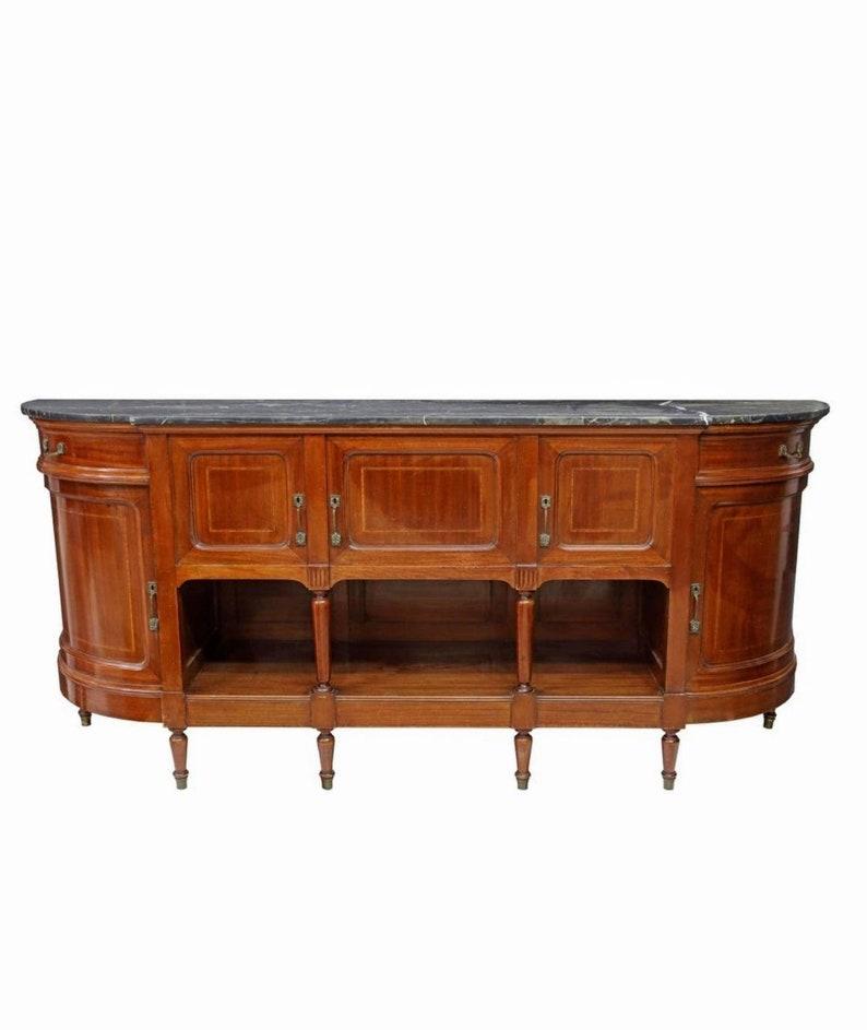 Belle Époque French Belle Epoch Period Louis XVI Style Mahogany Sideboard
