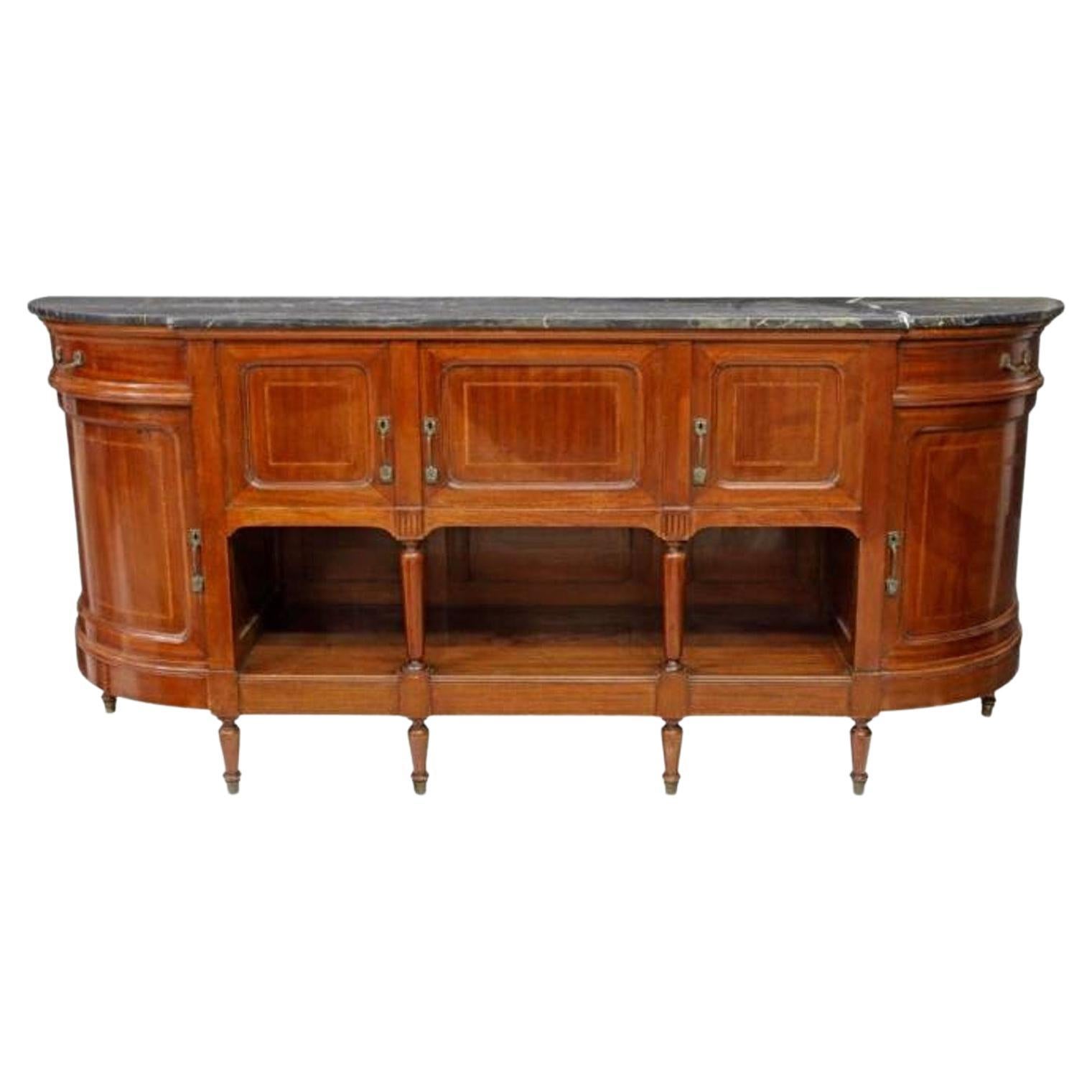 French Belle Epoch Period Louis XVI Style Mahogany Sideboard