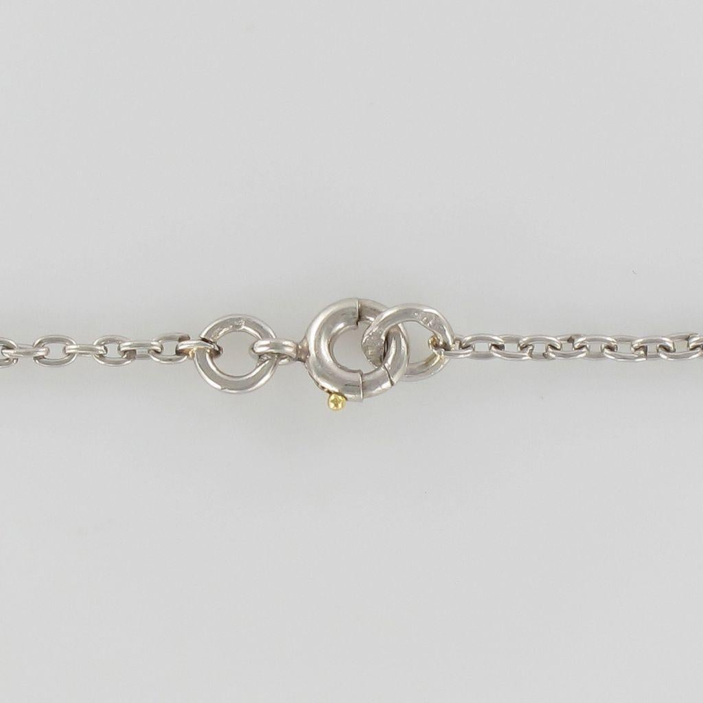 French Belle Époque 2.06 Carat Diamond Pendant Chain Neglige Necklace 9