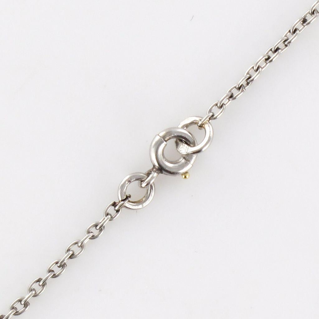 French Belle Époque 2.06 Carat Diamond Pendant Chain Neglige Necklace 8
