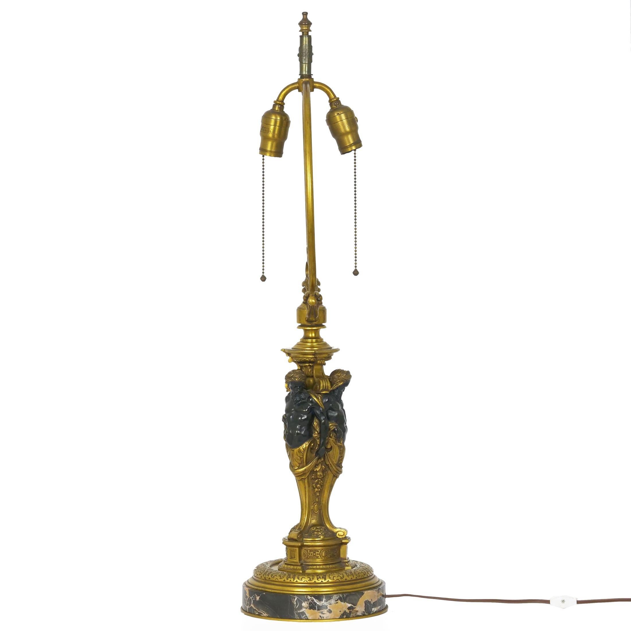 French Belle Époque Bronze Table Lamp 5