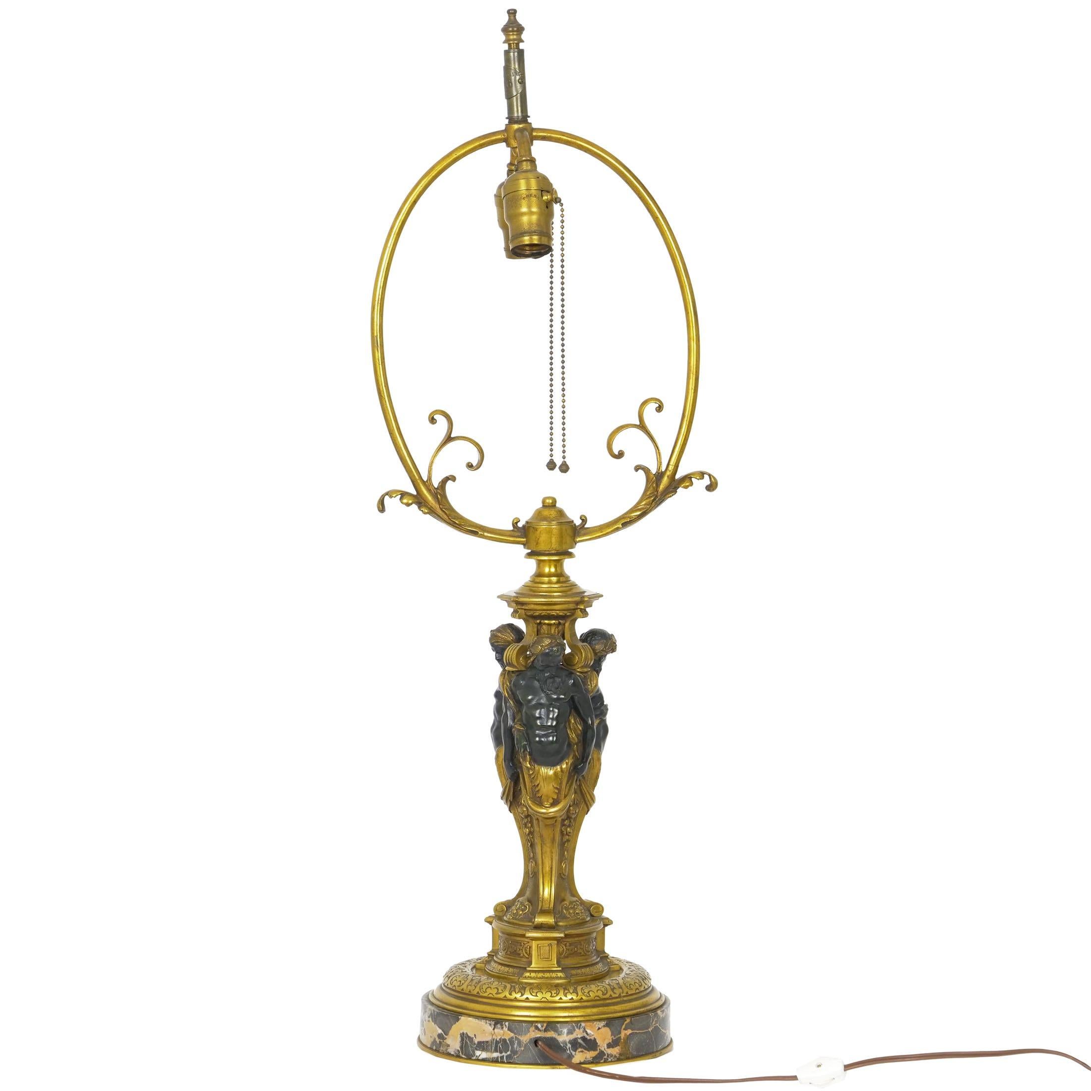 French Belle Époque Bronze Table Lamp 9