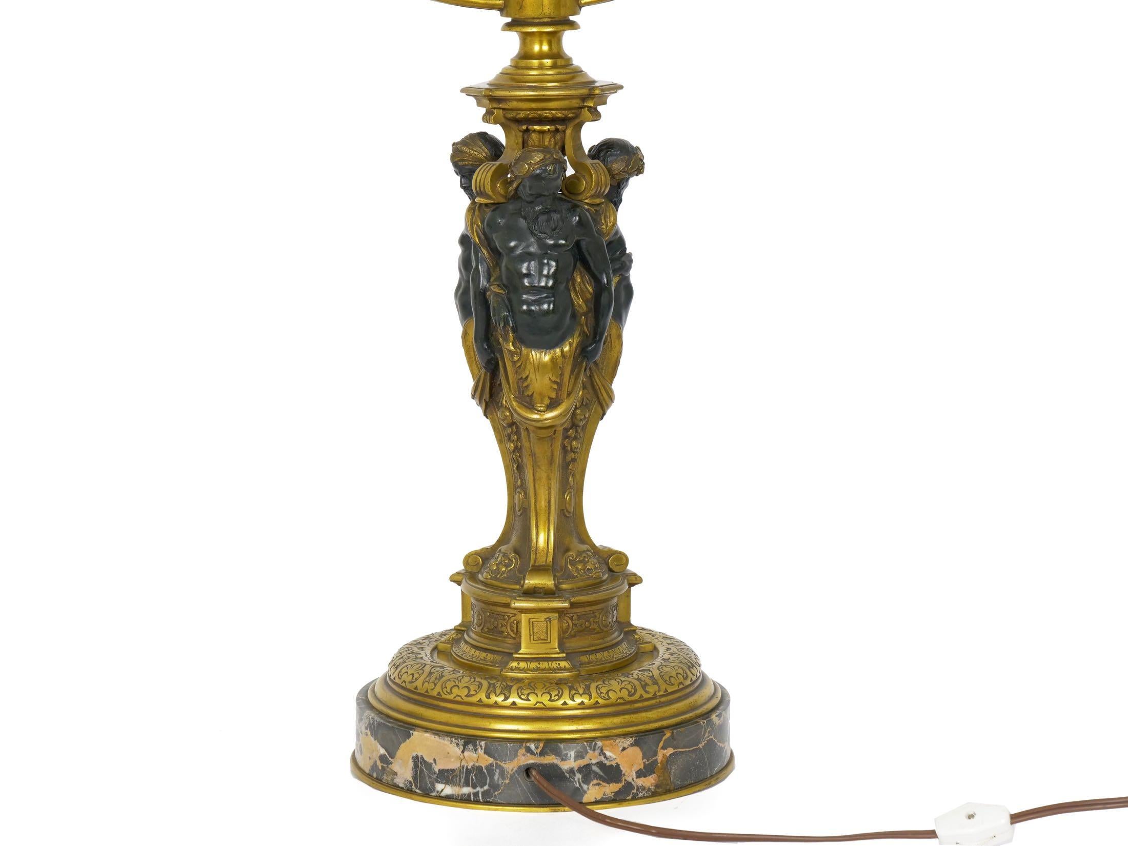 French Belle Époque Bronze Table Lamp 10