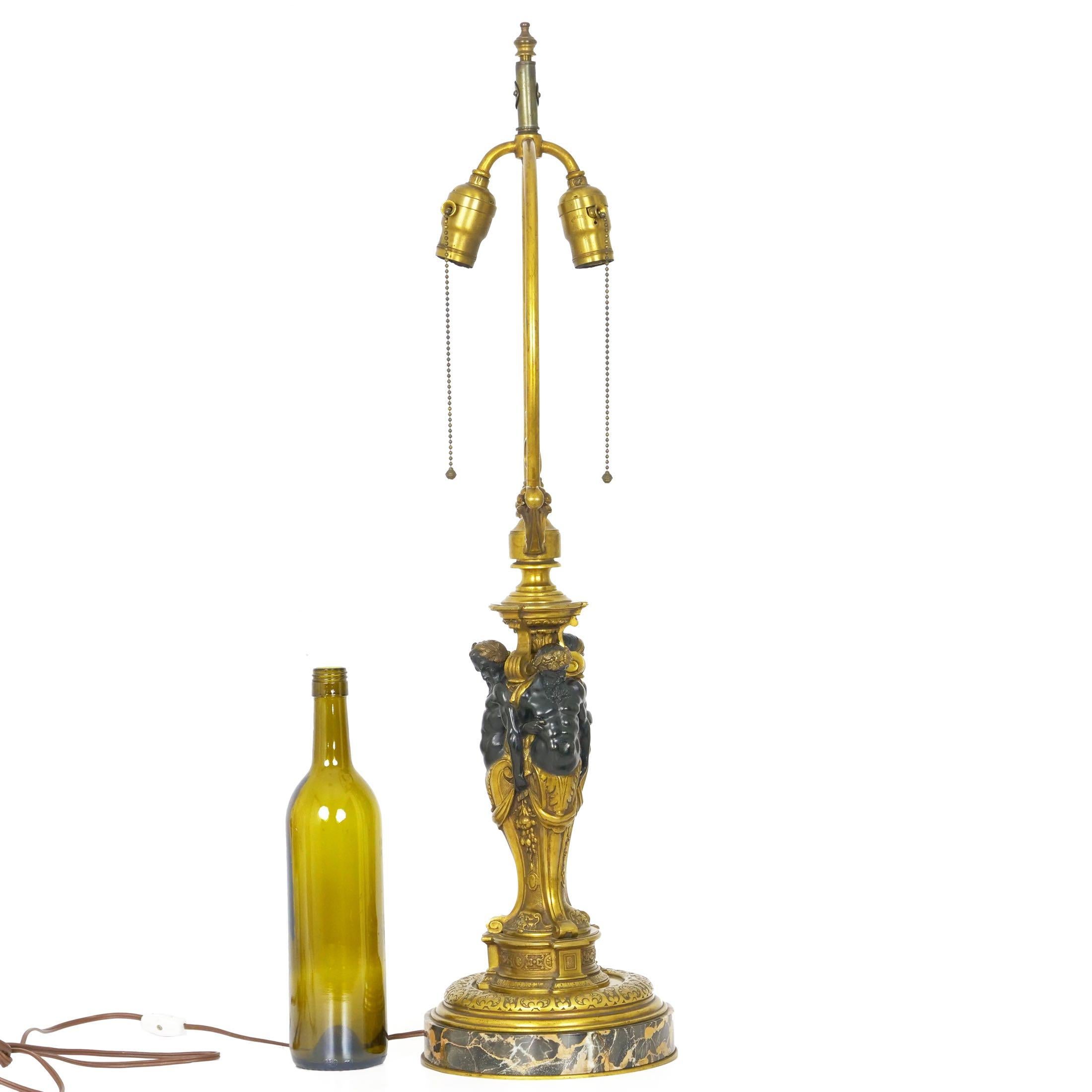 French Belle Époque Bronze Table Lamp 11