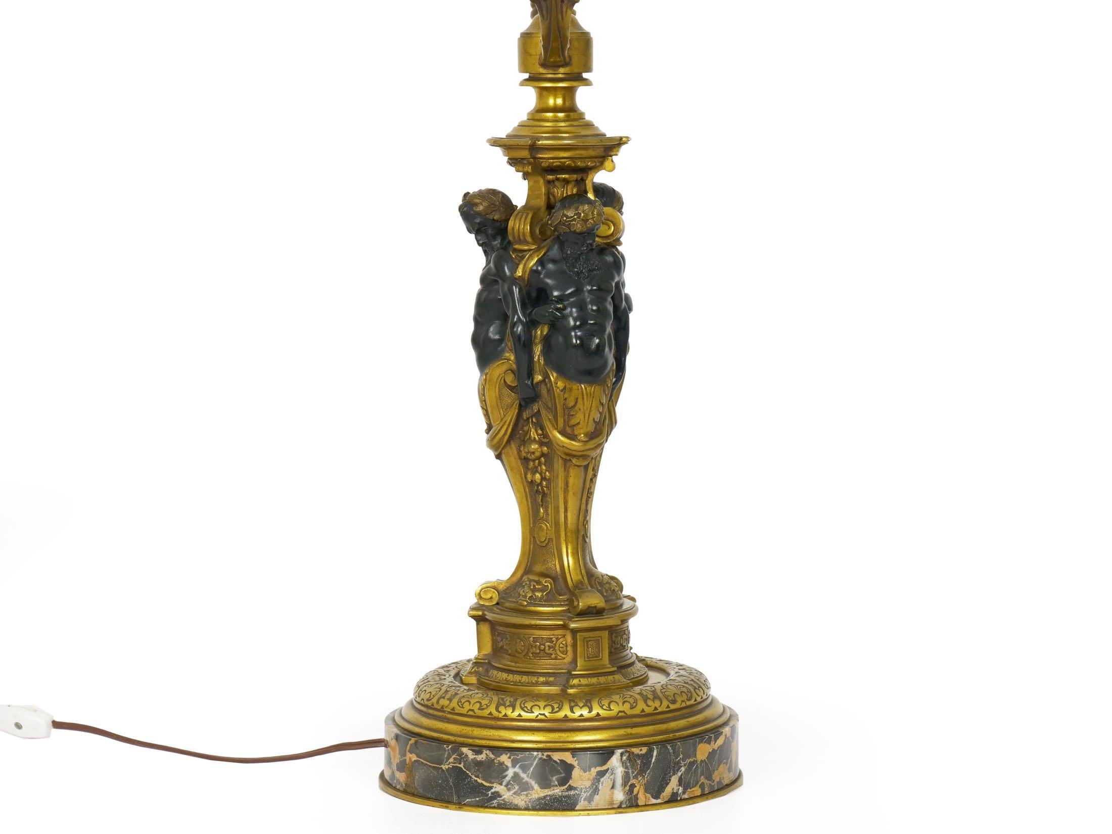 French Belle Époque Bronze Table Lamp 12