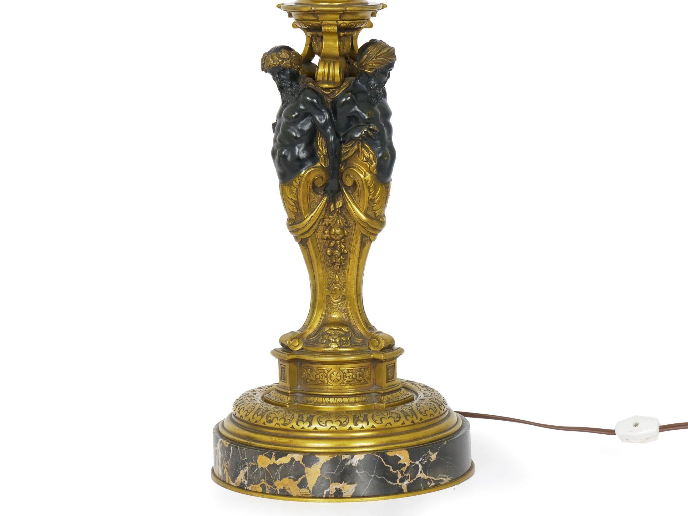 20th Century French Belle Époque Bronze Table Lamp