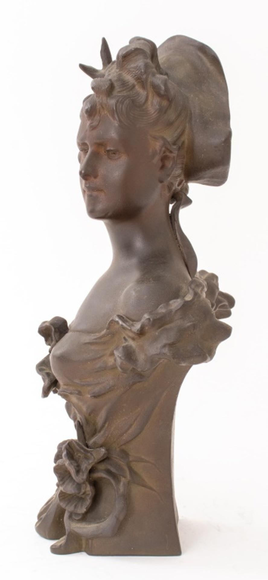 Bronze Buste d'une beauté française de la Belle Époque, vers 1900 en vente