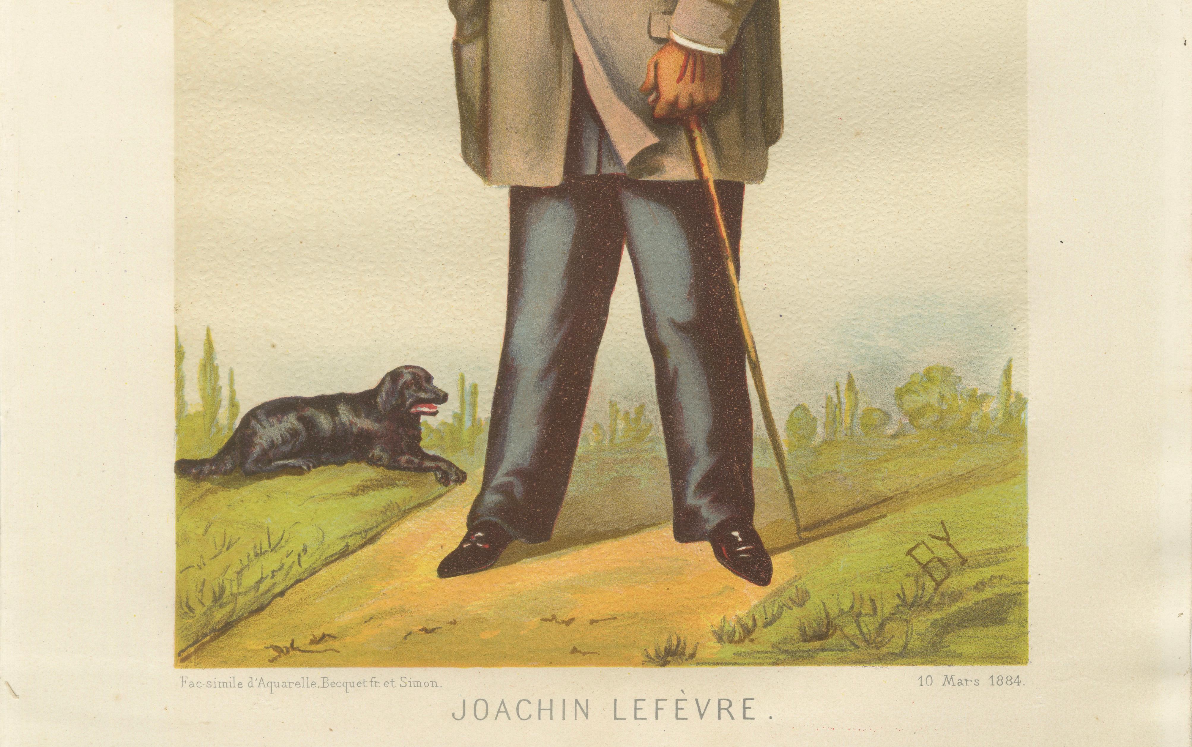 French Belle Époque Caricature, Lefèvre Chromolithograph, Album Comique, 1884