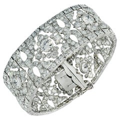 Bracelet Cartier Belle Époque en diamants de 40 carats taille ancienne européenne