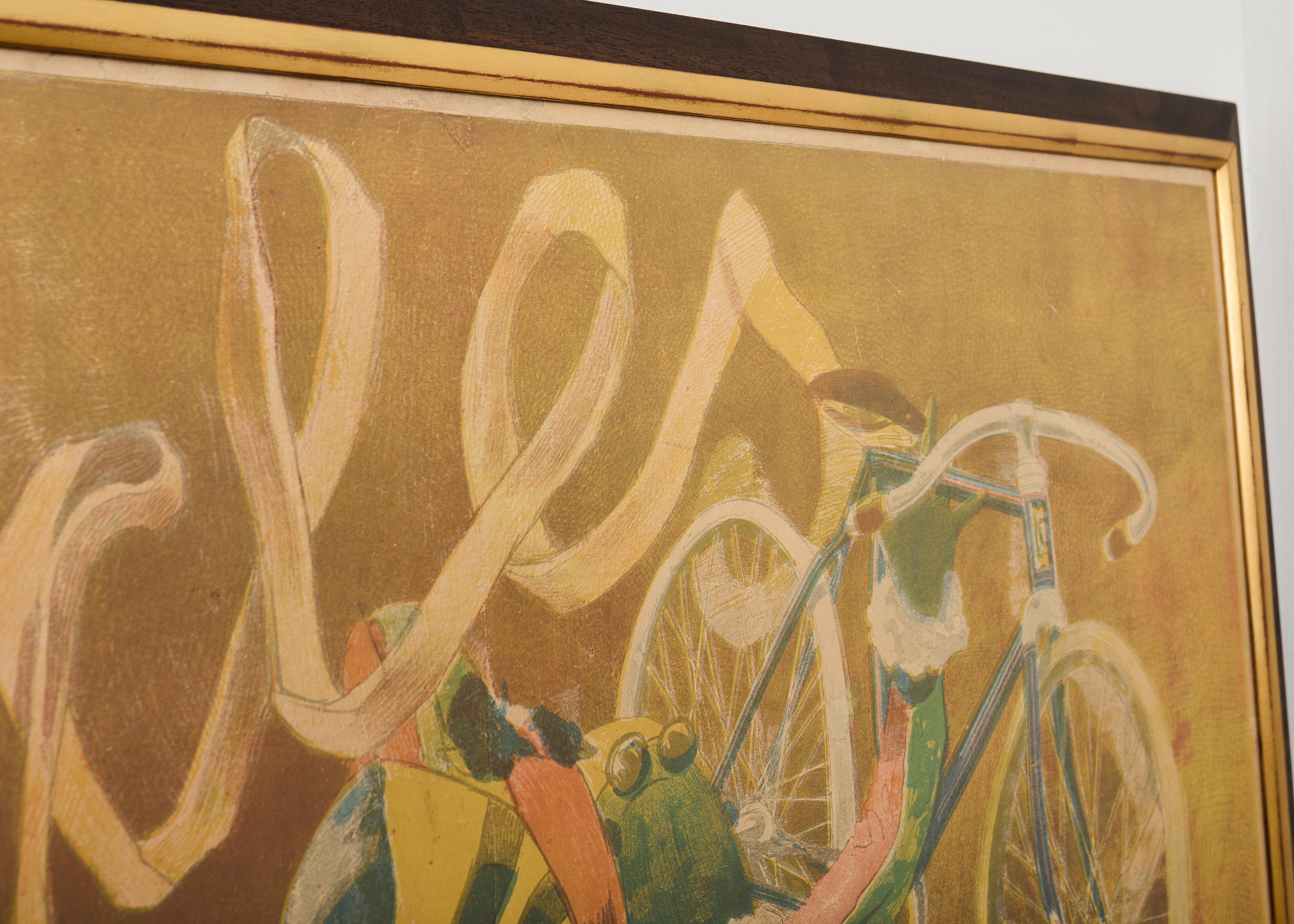 French Belle Epoque Cottereau Fahrrad Werbung Poster im Angebot 2