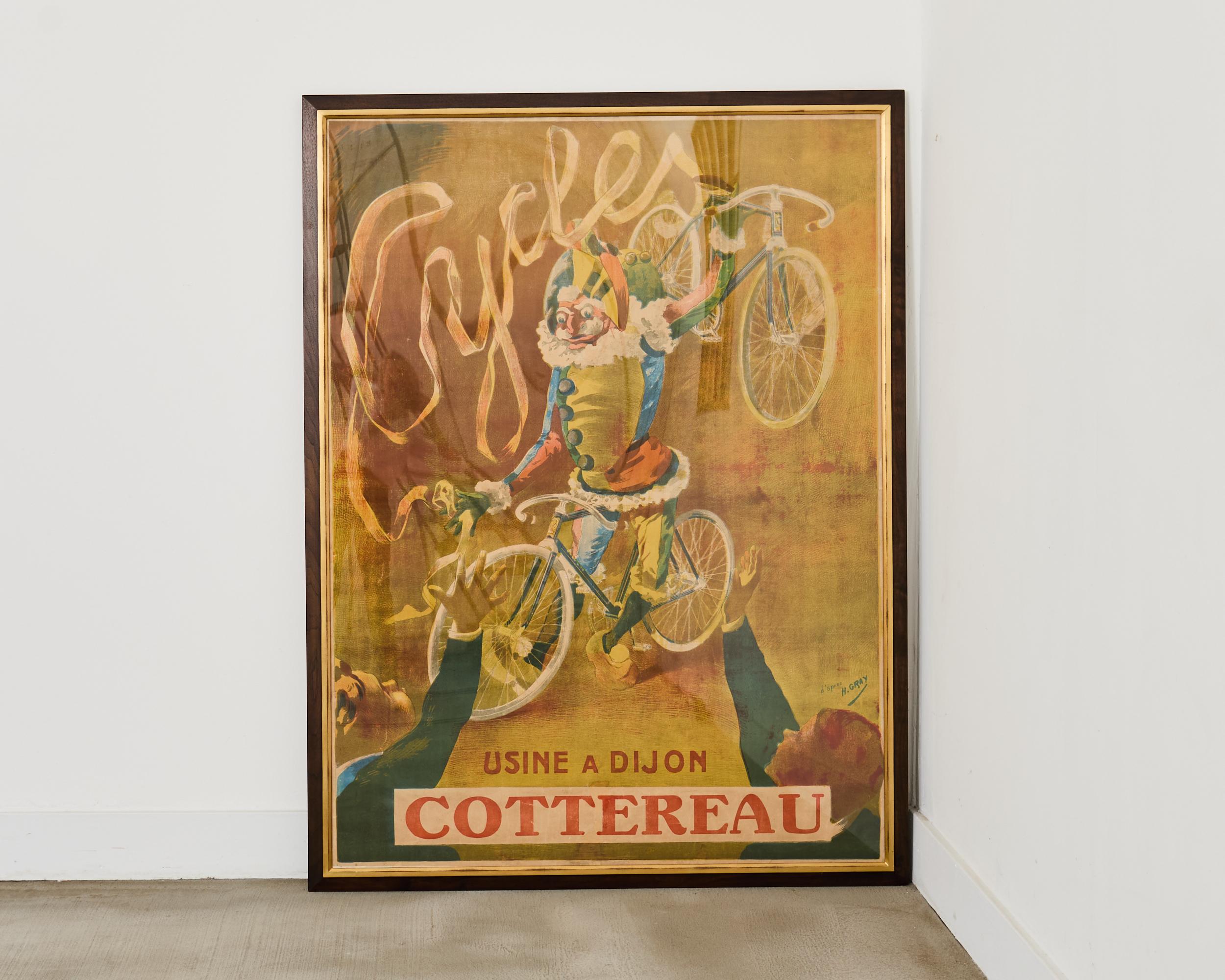 French Belle Epoque Cottereau Fahrrad Werbung Poster (Belle Époque) im Angebot